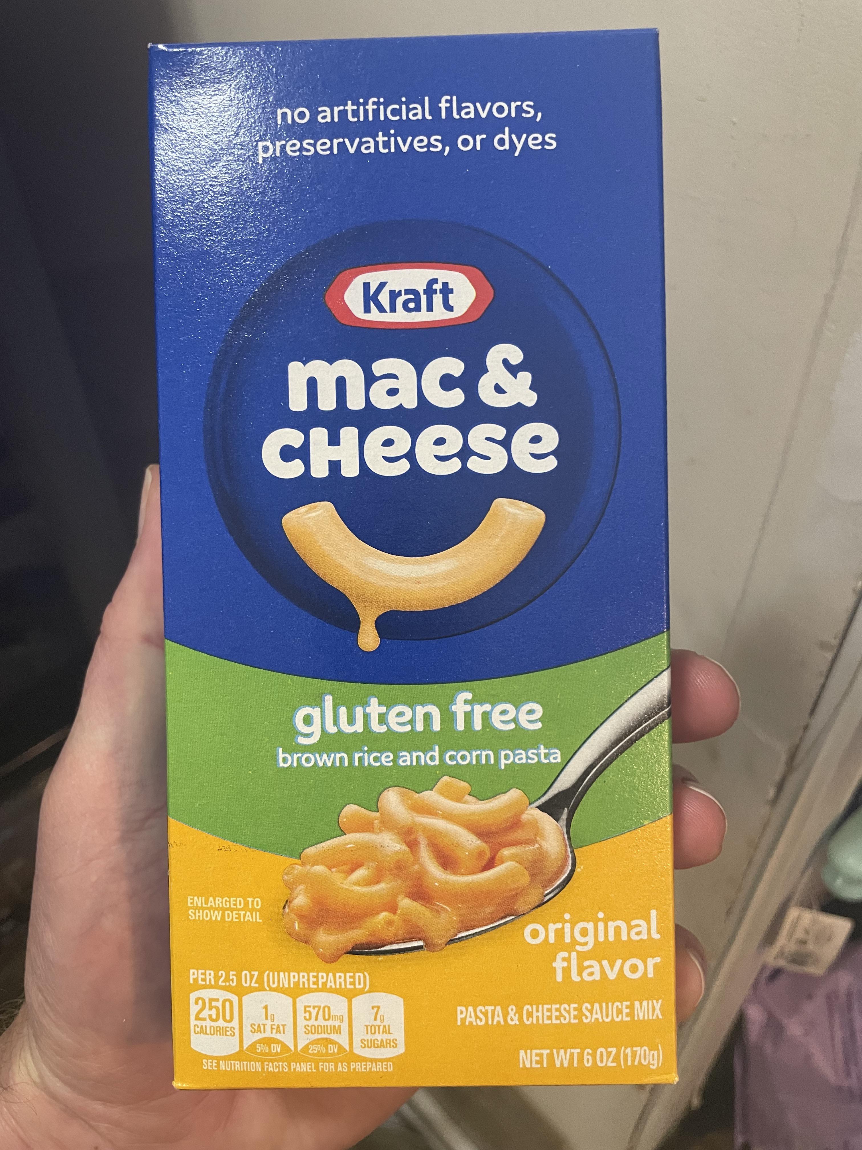 Kraft Mac & Cheese, Gluten Free r/Celiac