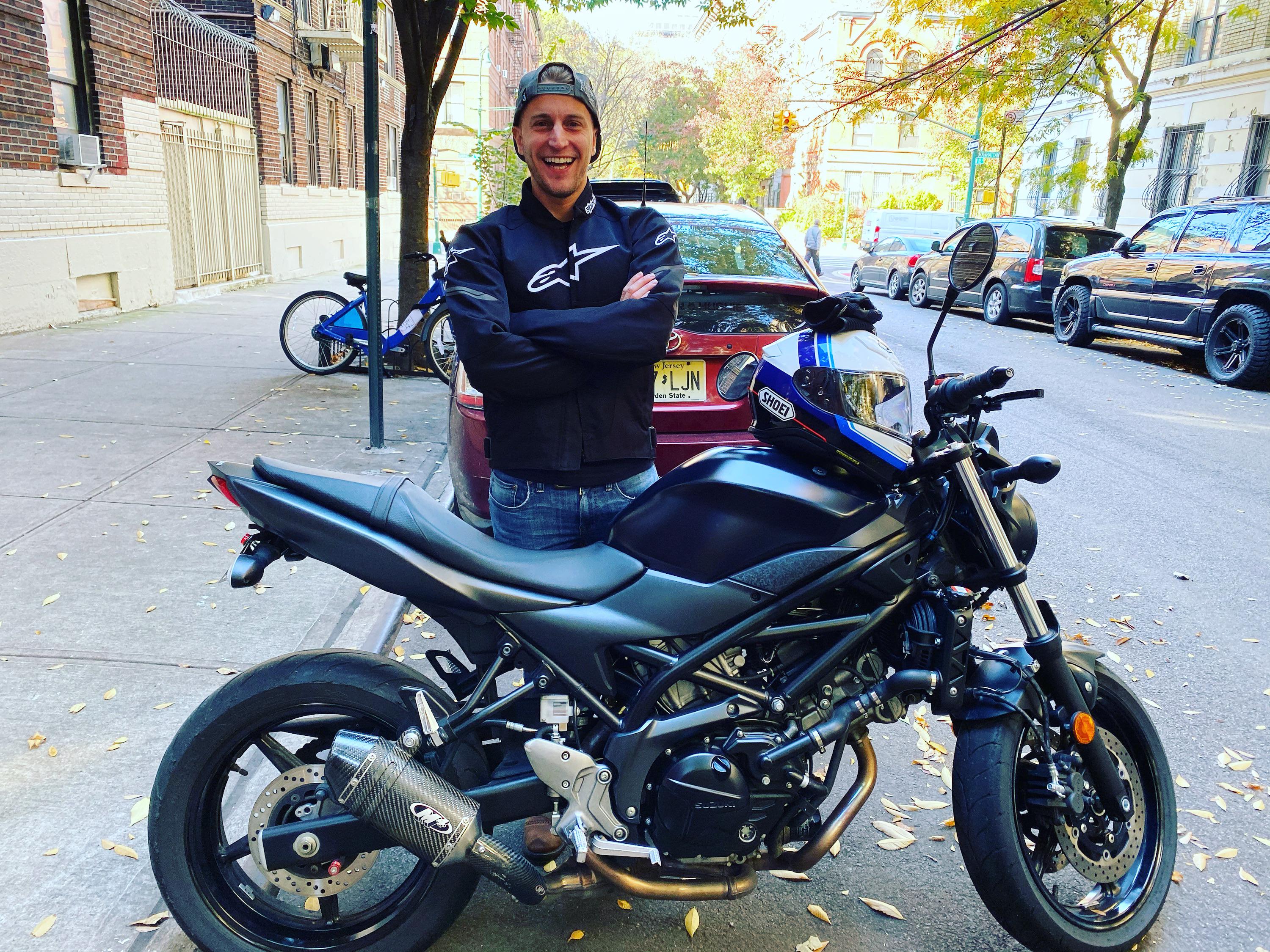 First bike! Used 2017. The SV650s are hard to find here in NYC and I