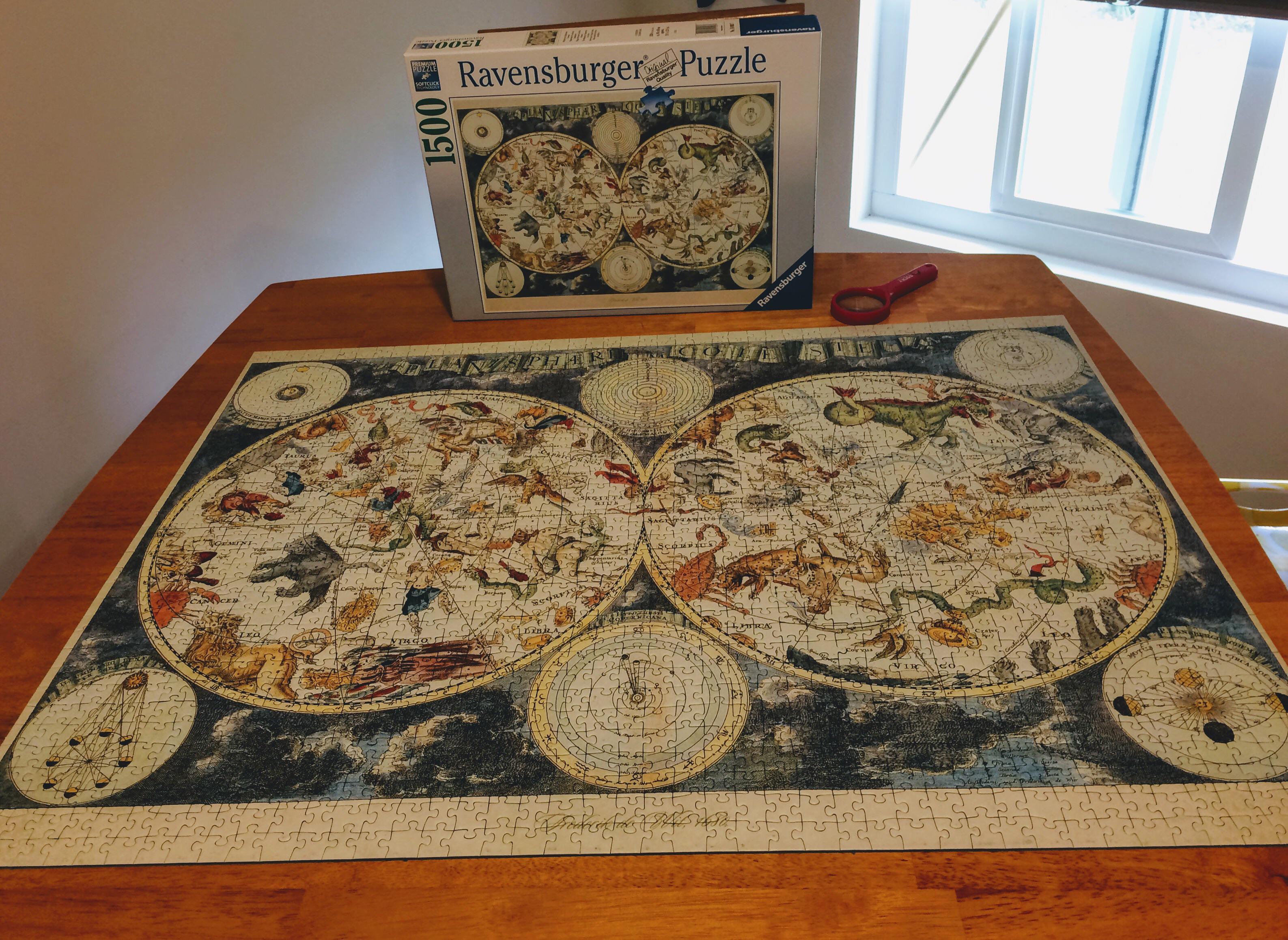 Fantastic beasts, zodiac map from a 1670 map. Tough but