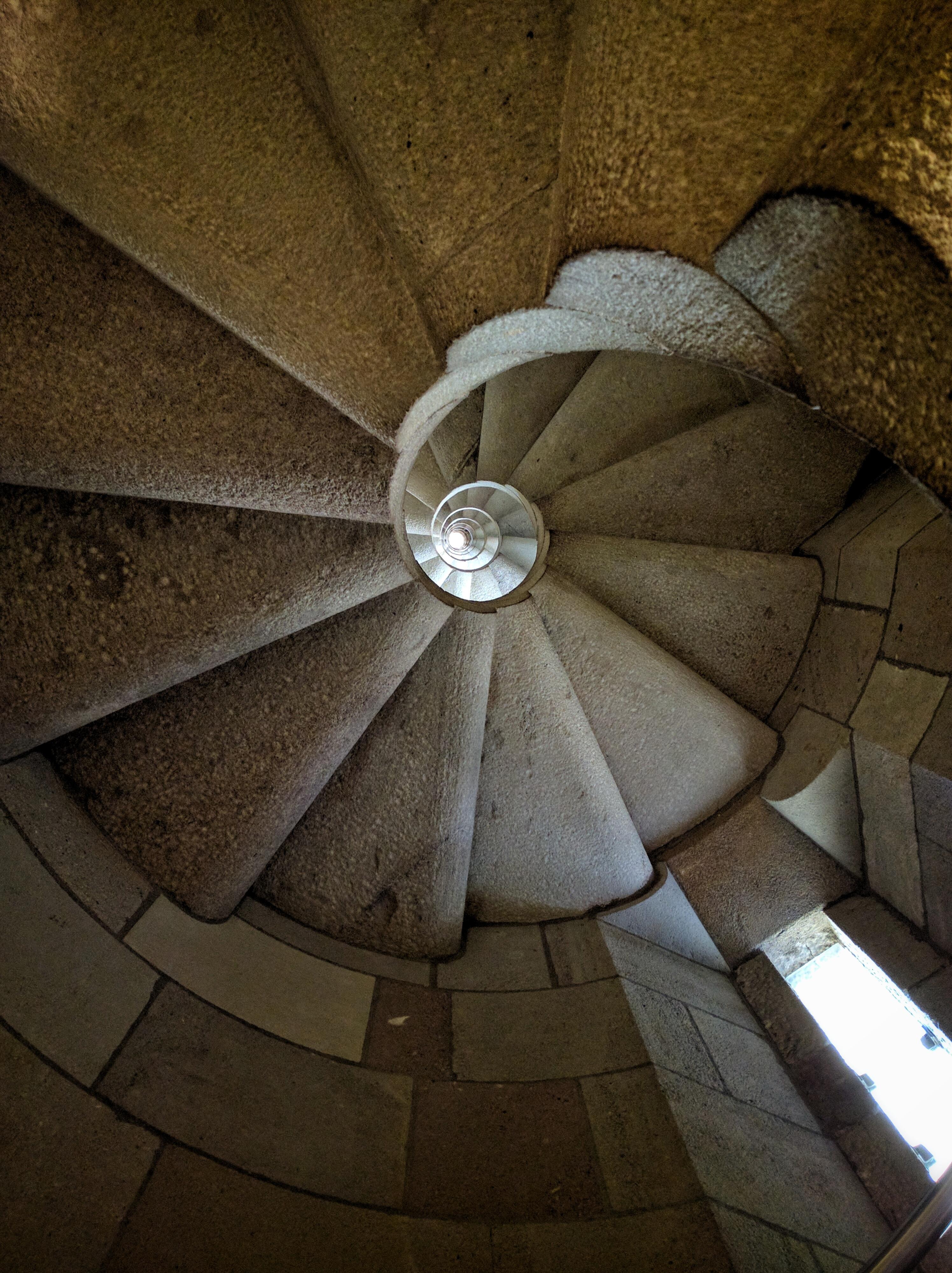 Sagrada Familia, Spiral stairs within Nativity Tower. crazystairs