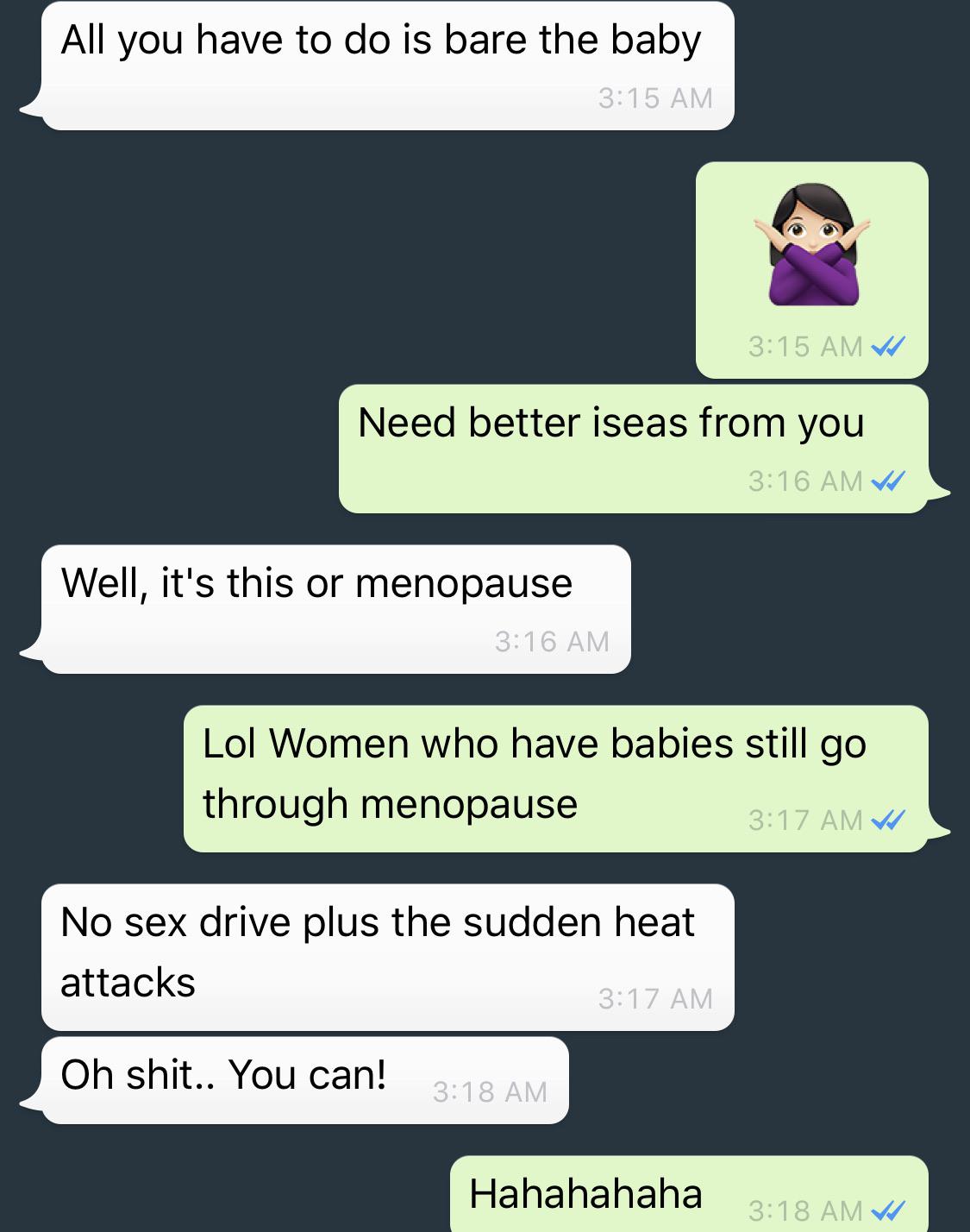 Babies mean no menopause? r/badwomensanatomy