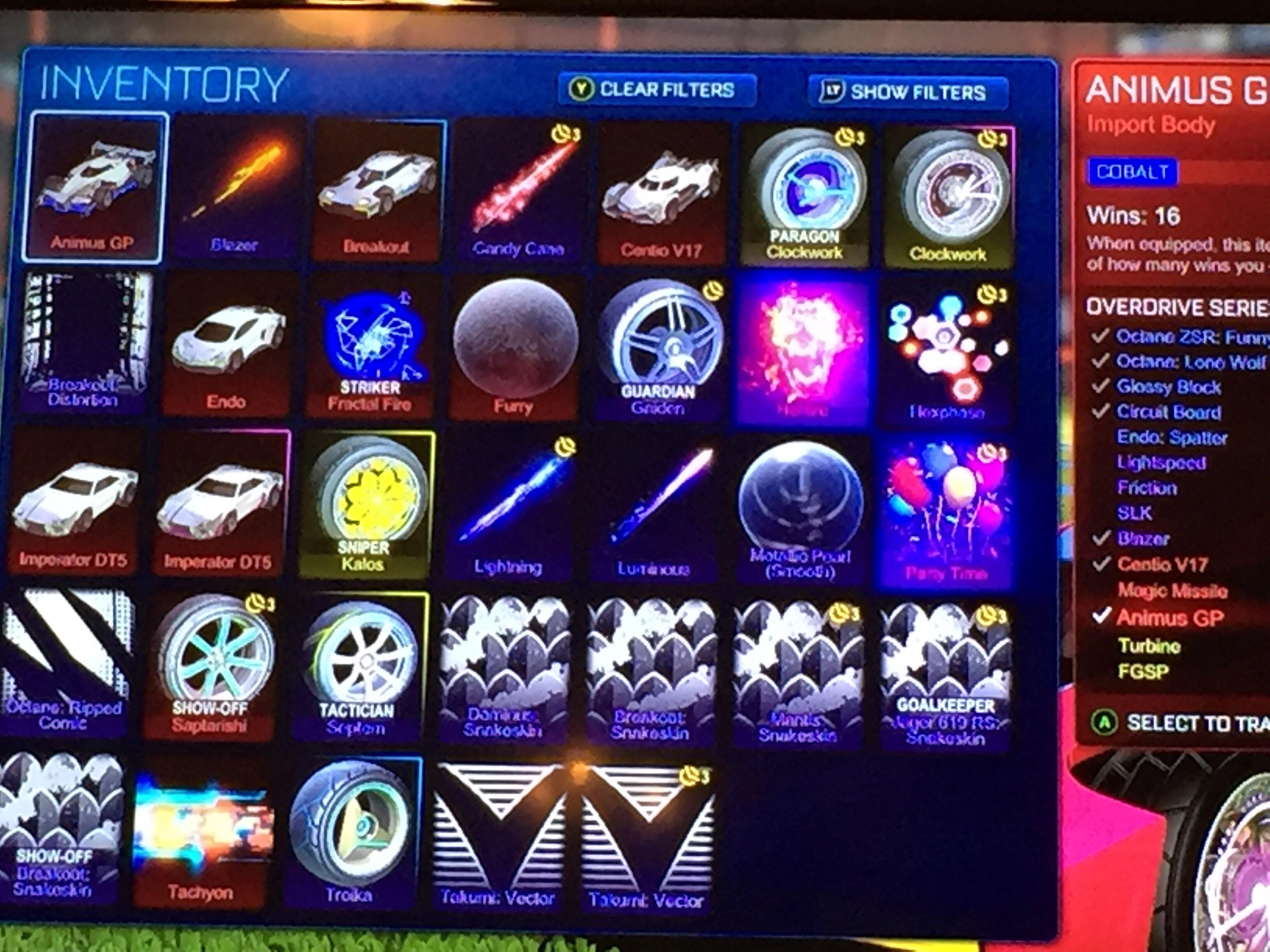 Xbox H) pic W) bmd painted zombas or offers r/rocket_league_trading