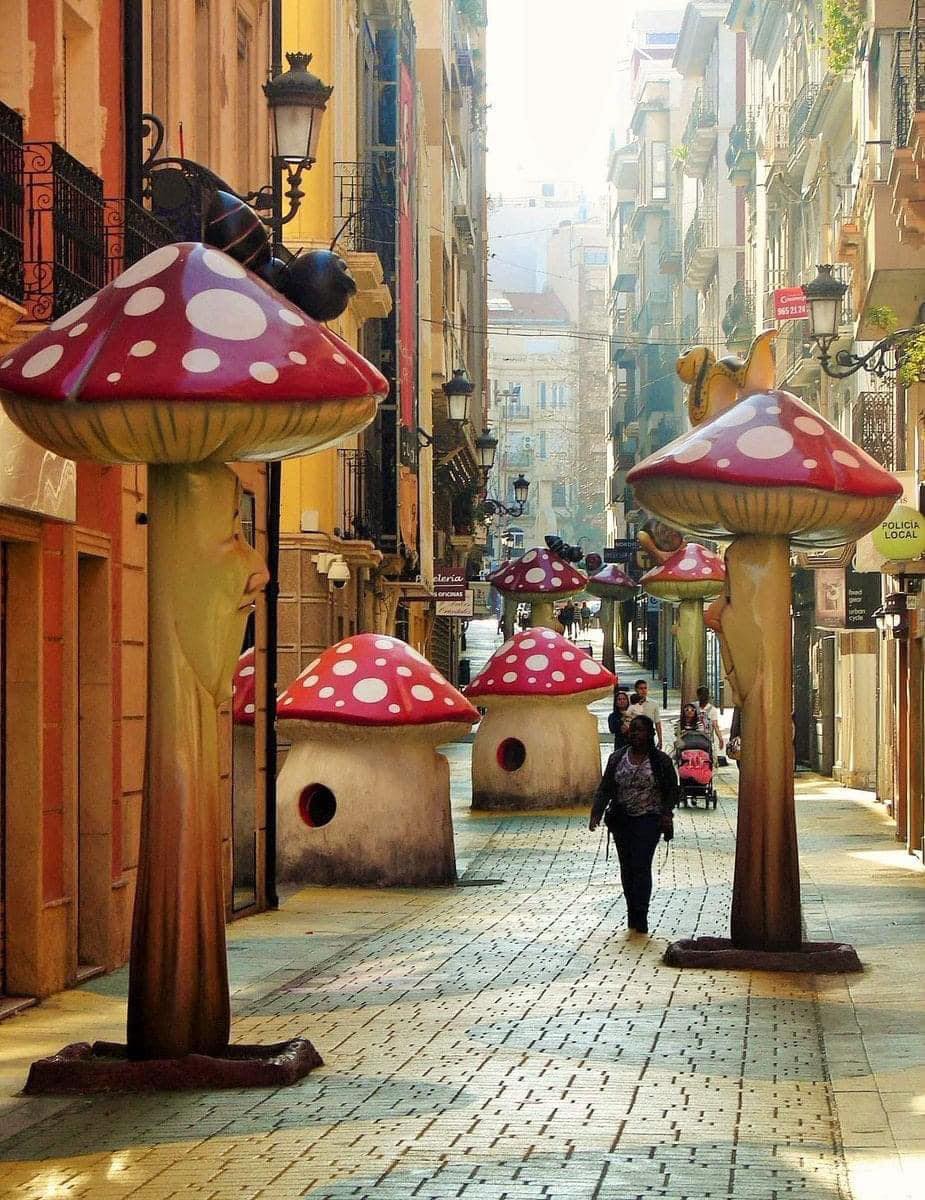 San Francisco Street, known as “The Mushroom Street”, in the