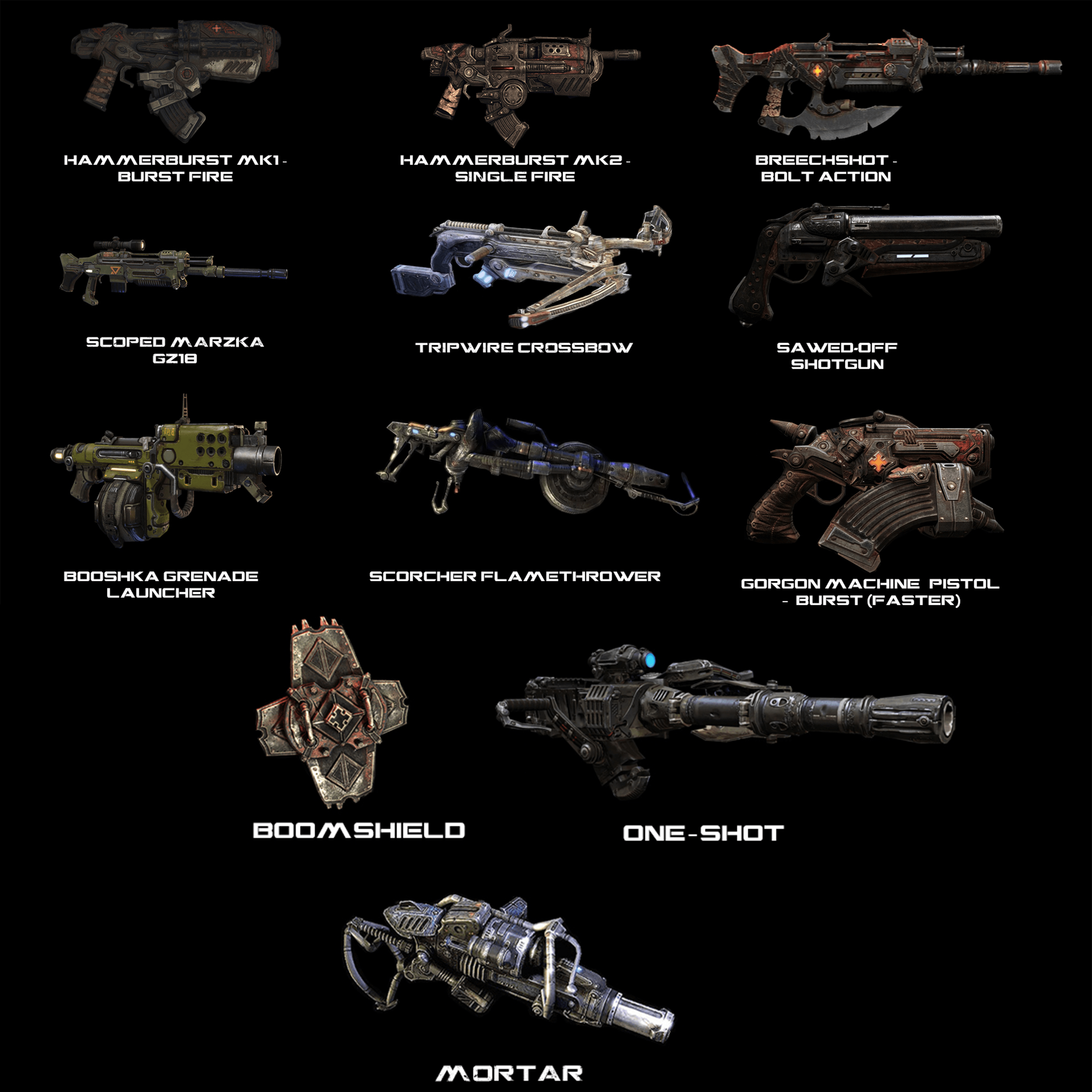 I hope to see these weapons make a comeback in Gears of War 6