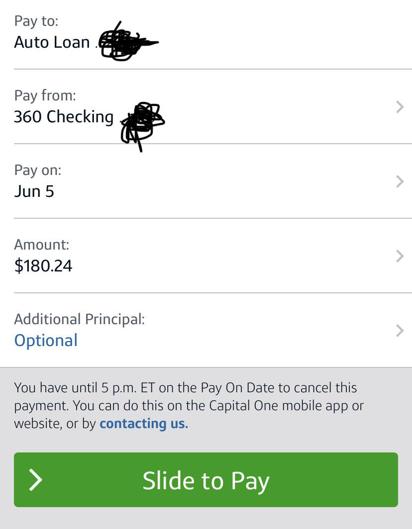Pretty nice how Capital One lets you make additional payments towards