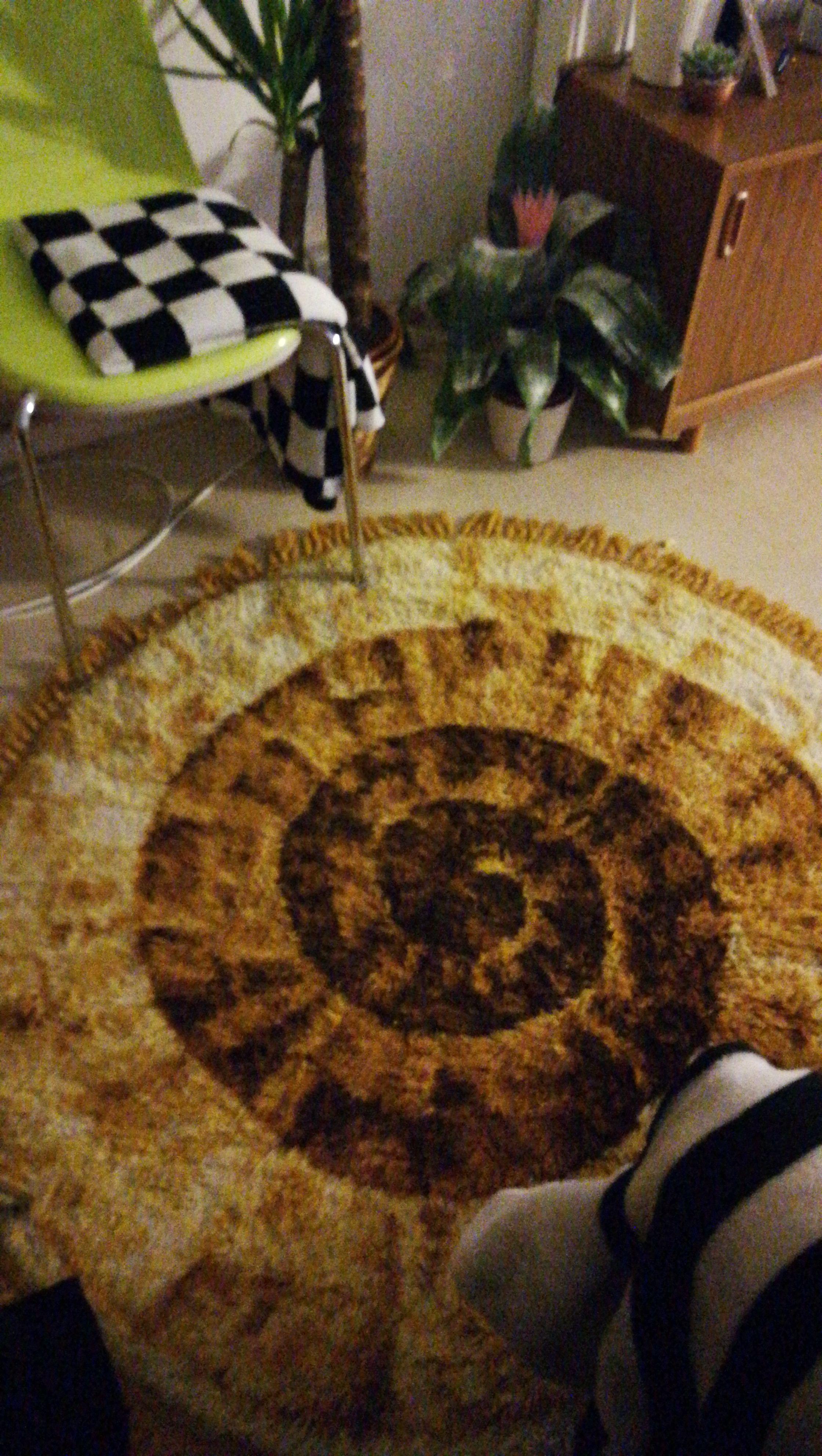 60s/70s rug i think they are called rya rugs , to go in my mid century