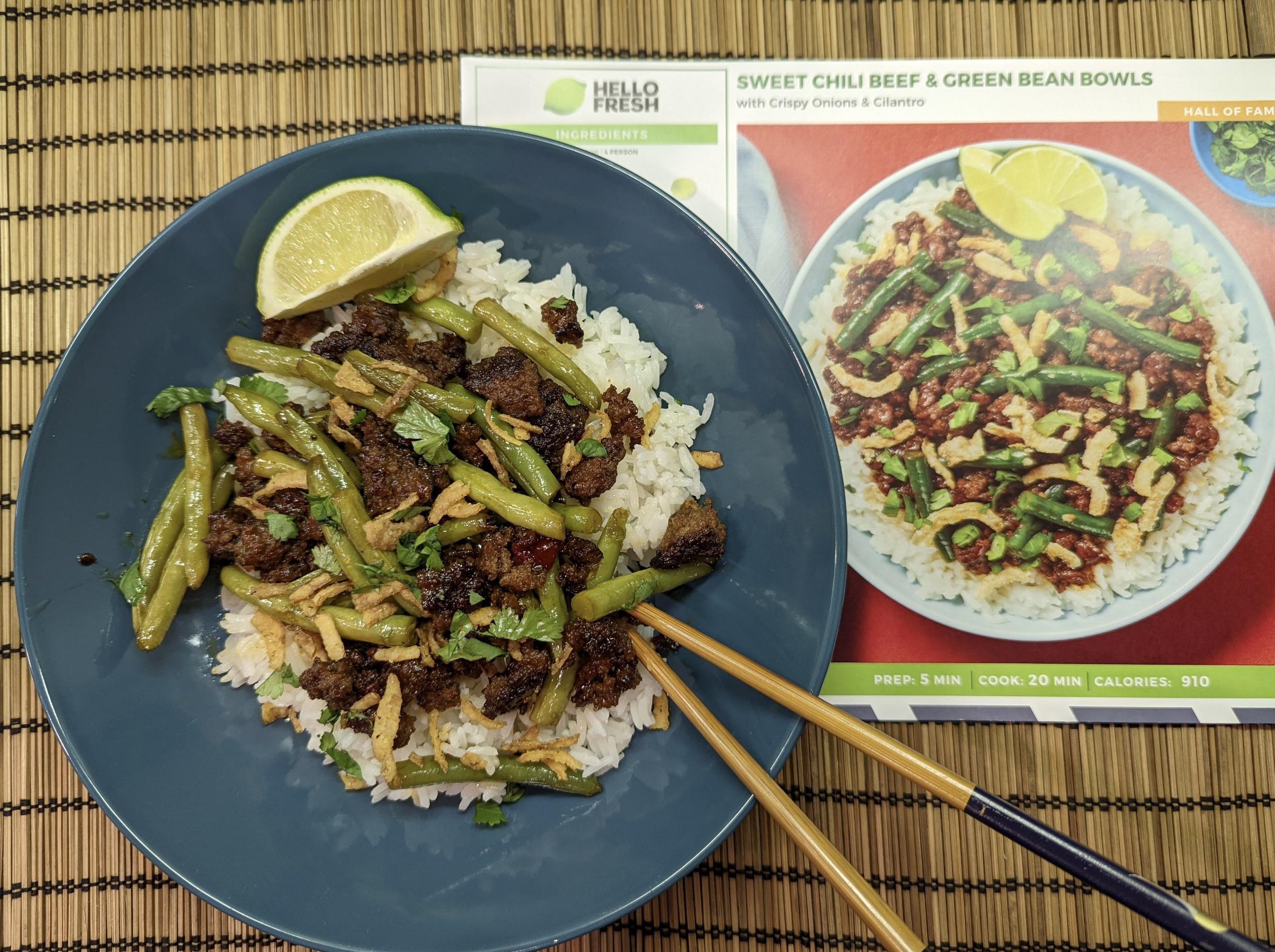 Sweet chili beef and green bean bowls 8/10 r/hellofresh