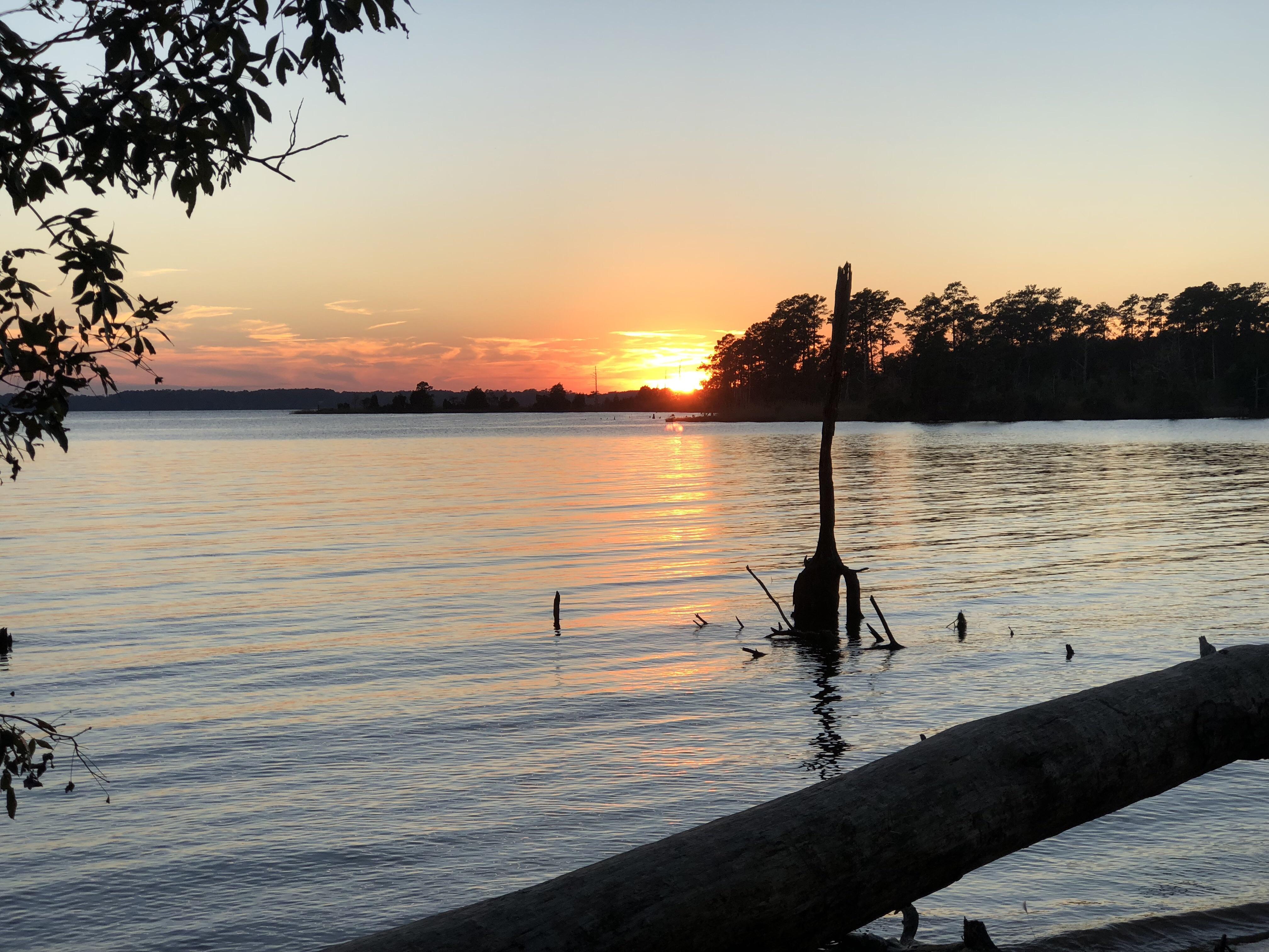 Sunset at Goose Creek State Park in Beaufort County, North Carolina r