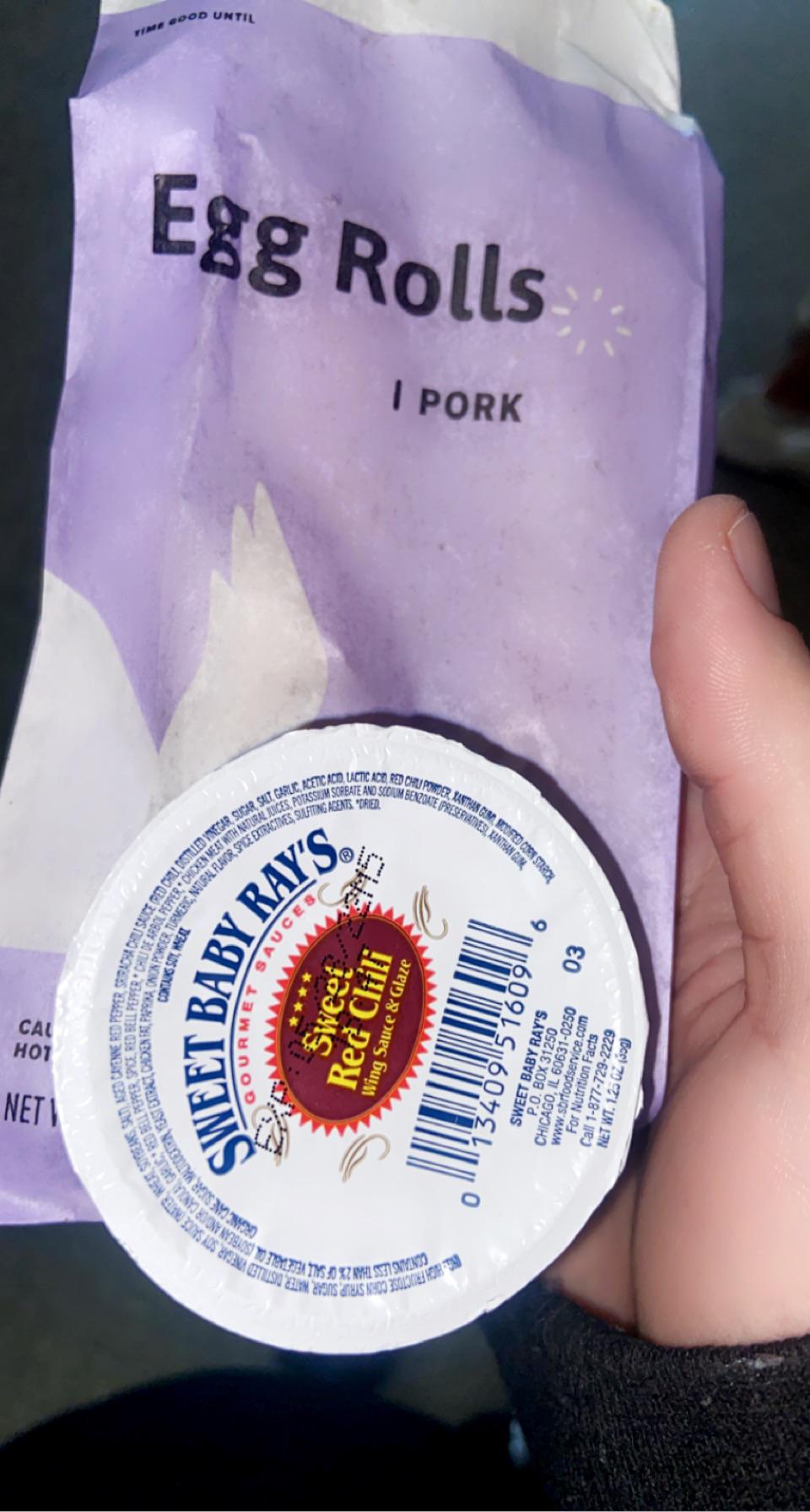 Addicted to these egg rolls and sweet red chili sauce. Everyday for