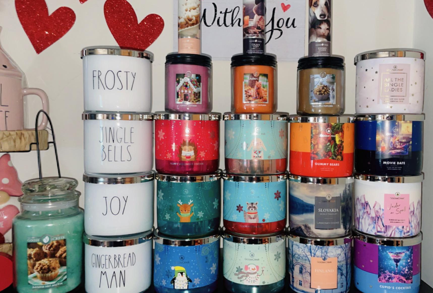 Last Goose Creek candle haul for a while in on ban island starting