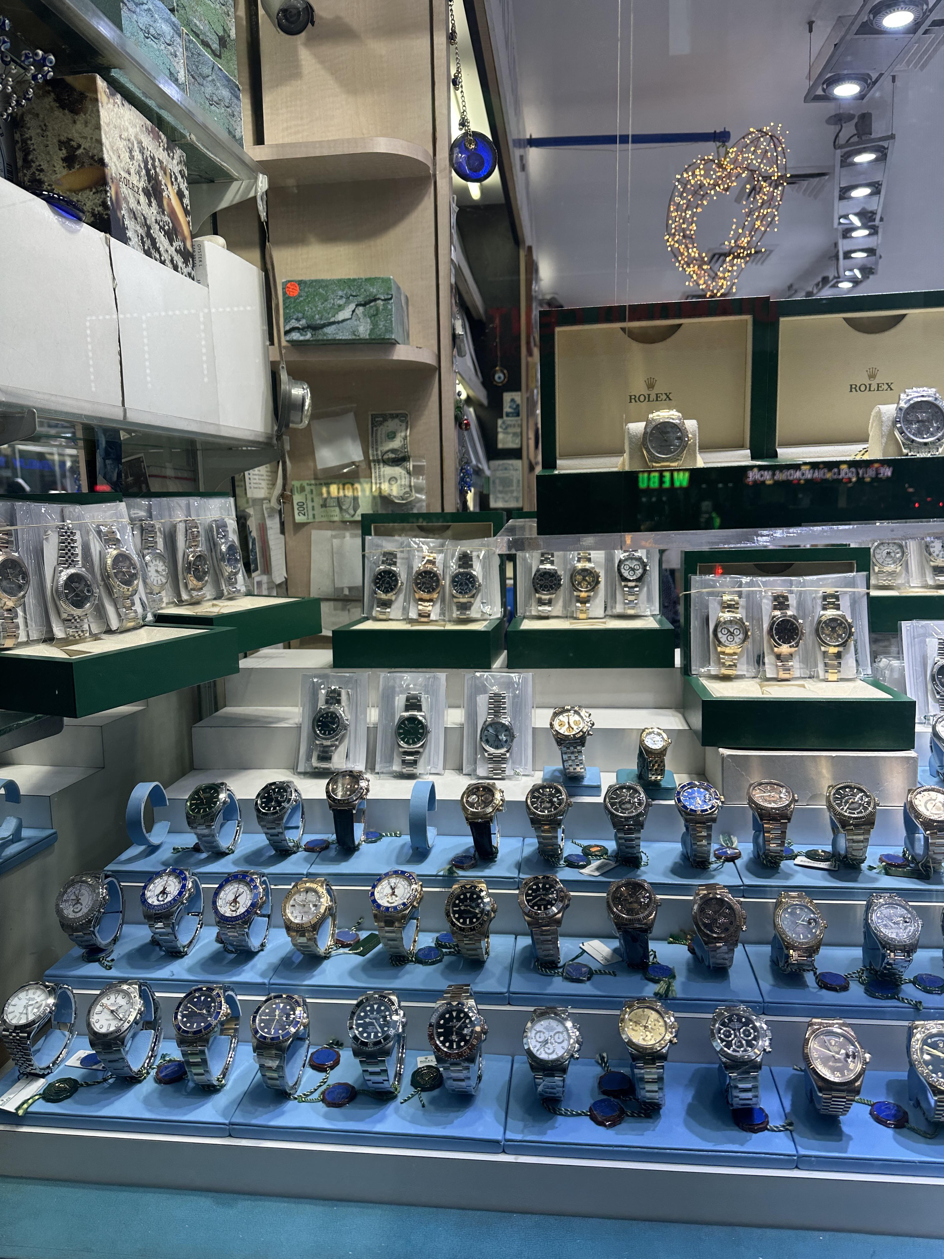 A quick visit to the Diamond District today. No shortages of Rolexes