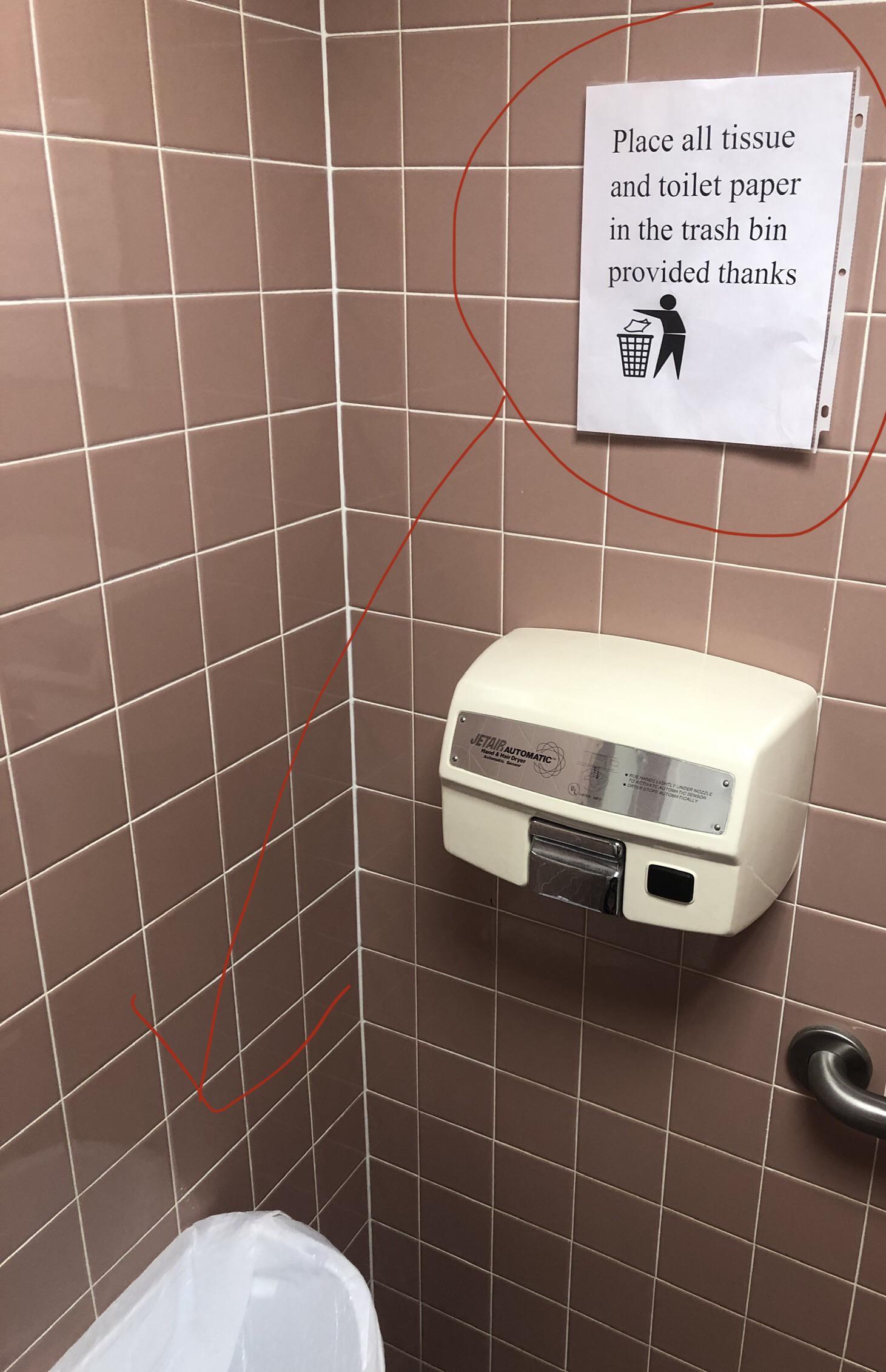 So, I still flush my toilet paper even though we’re NOT ALLOWED to at