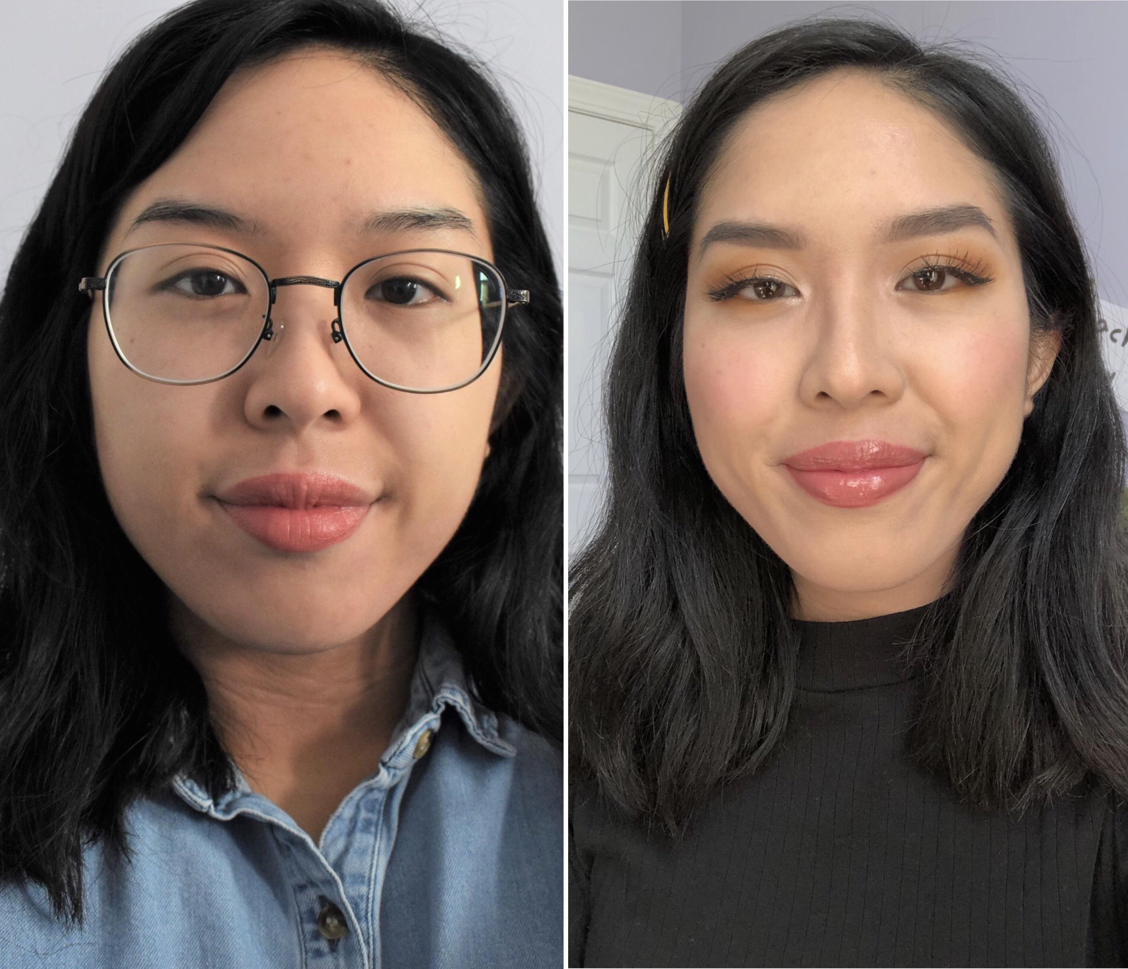 Hello 👋 Before and after. First time poster and makeup I did for an