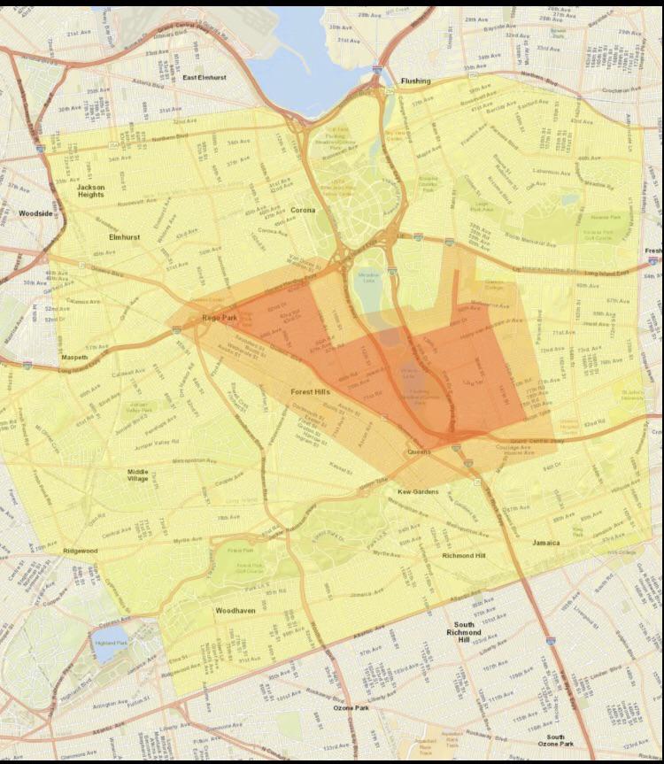 Shut down map of central Queens r/Queens