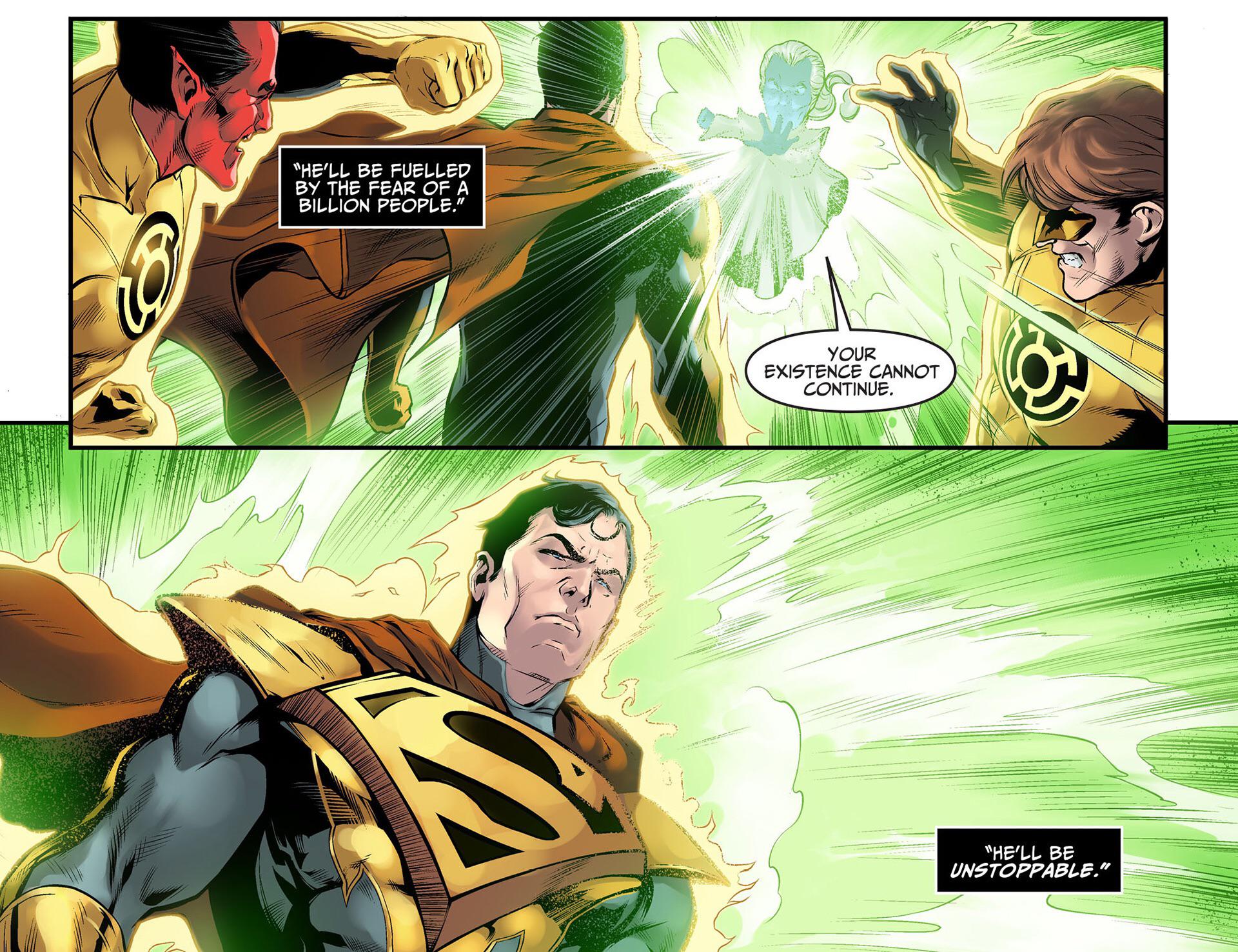 favorite injustice comic book moment? mine is when superman became a yellow lantern along with