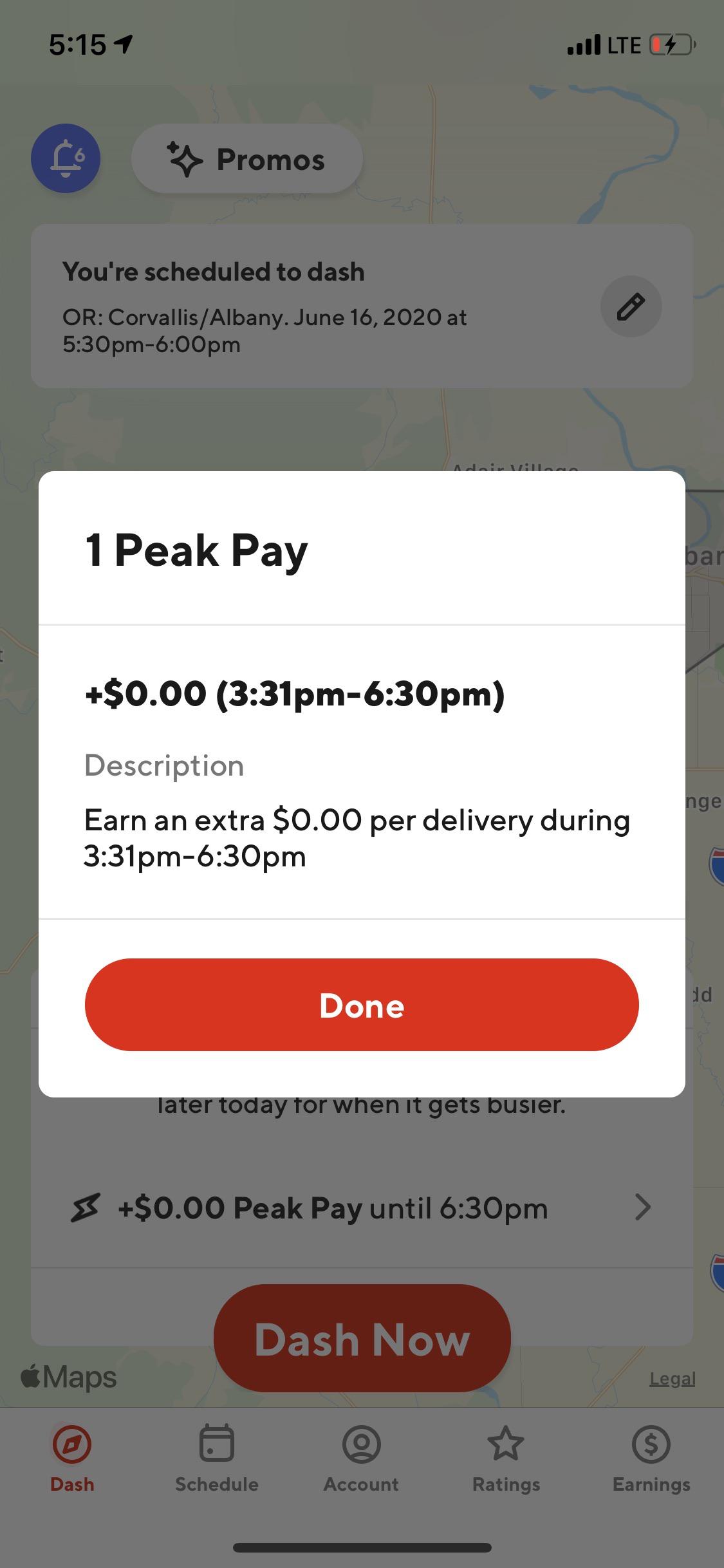 Lol thanks for the peak pay Tony. r/doordash