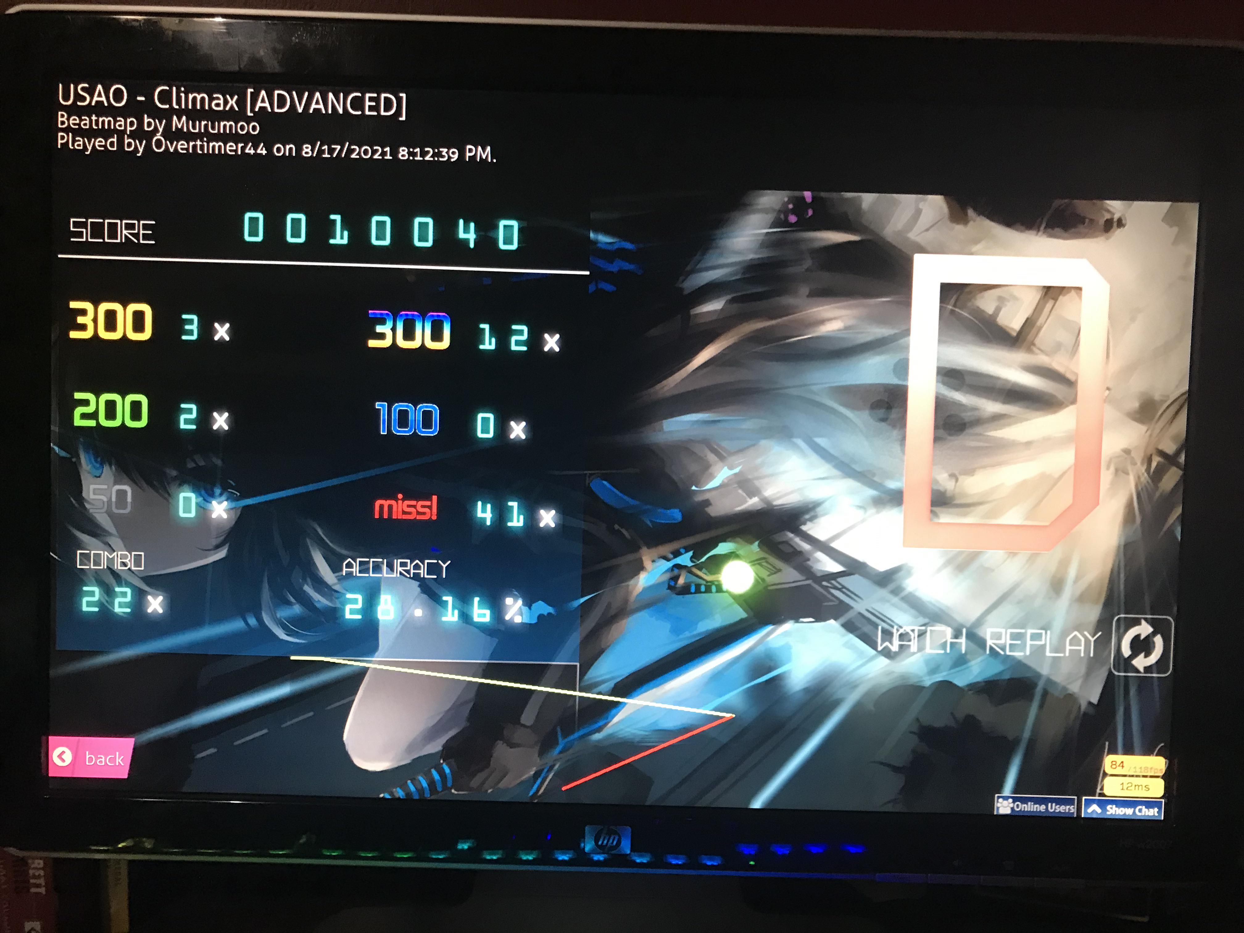 This what happens if your pc freezes while playing r/osugame