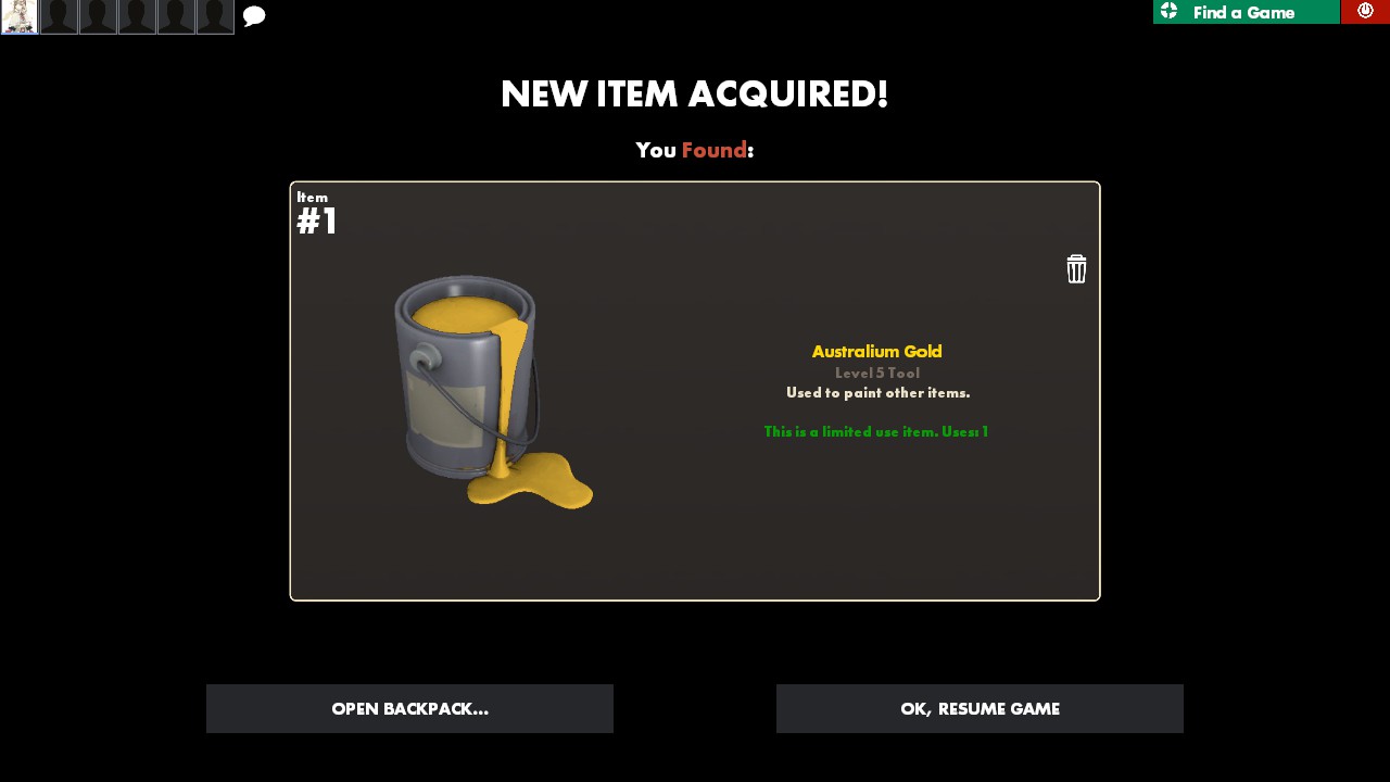 I didnt know random paint drops were a thing r/tf2