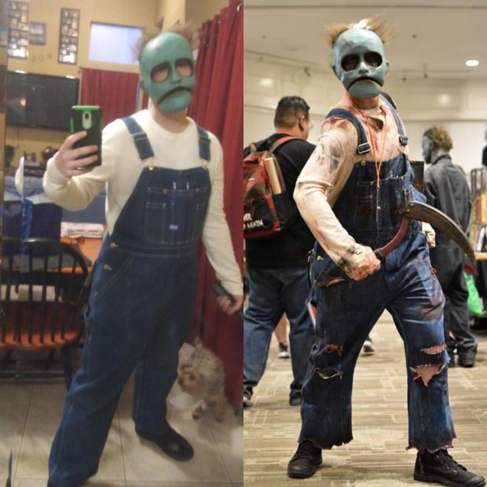 [Self] my leslie Vernon cosplay before and at time of days of the dead