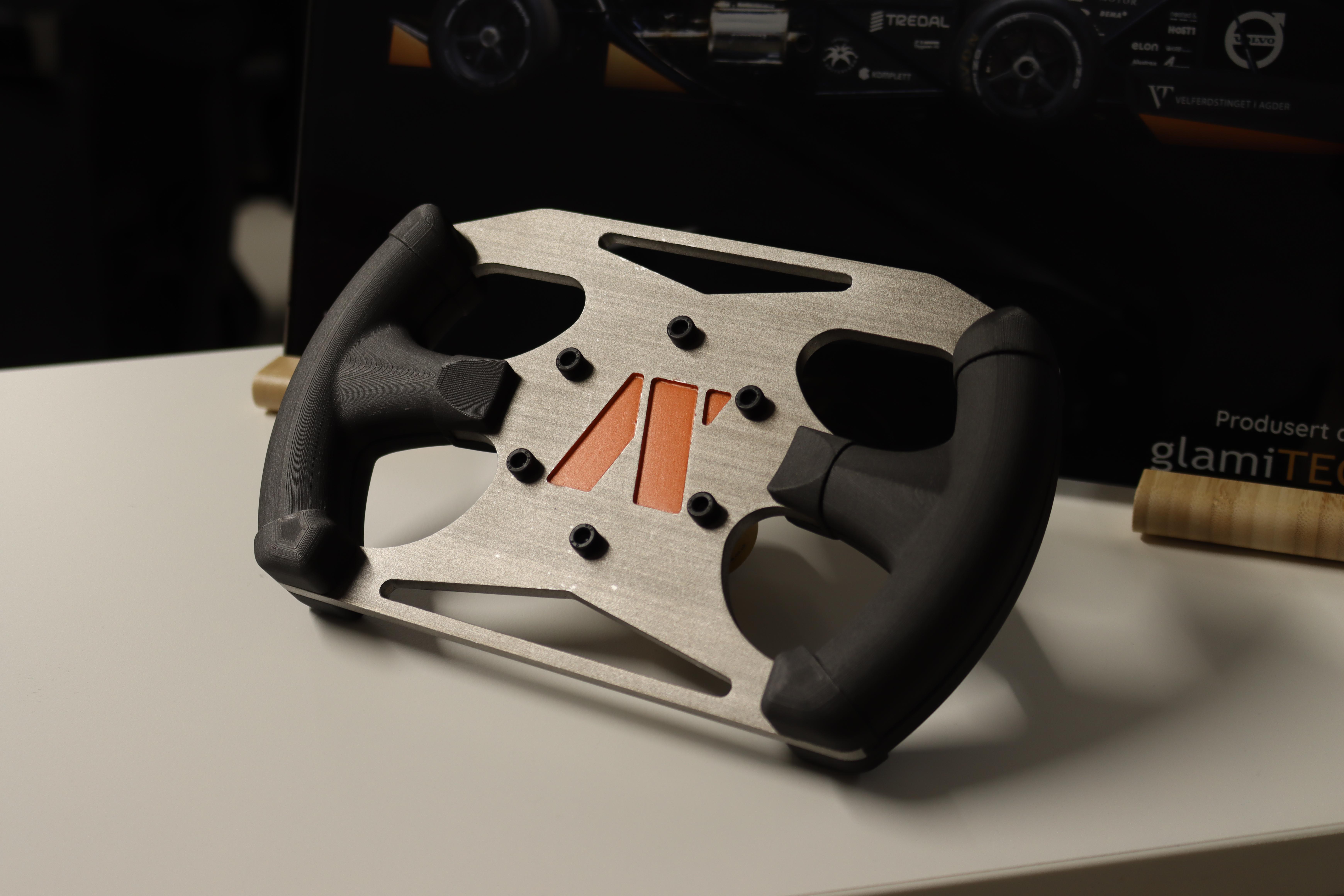 Asked my team member to make a simple steering wheel, turned out pretty