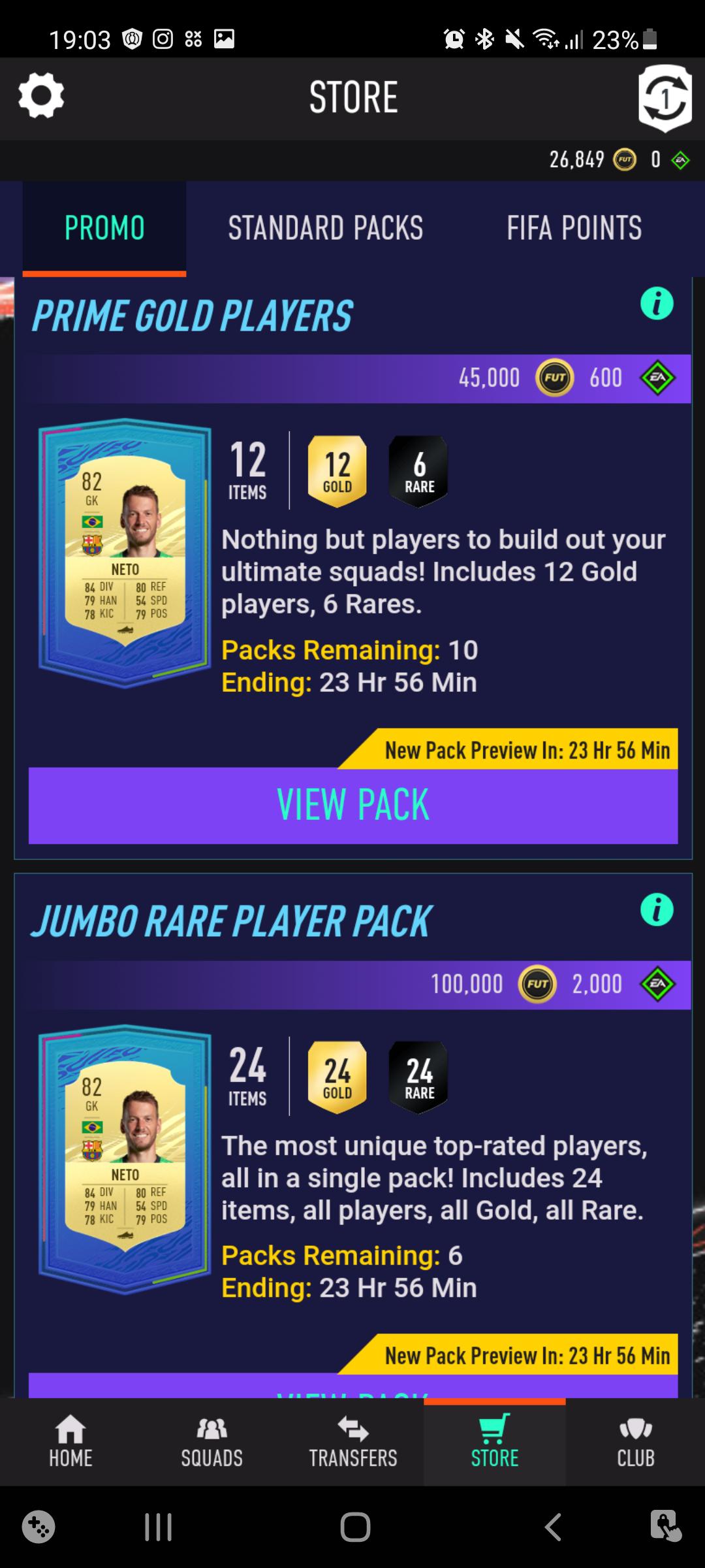 I dont have the best luck with the preview packs r/fut