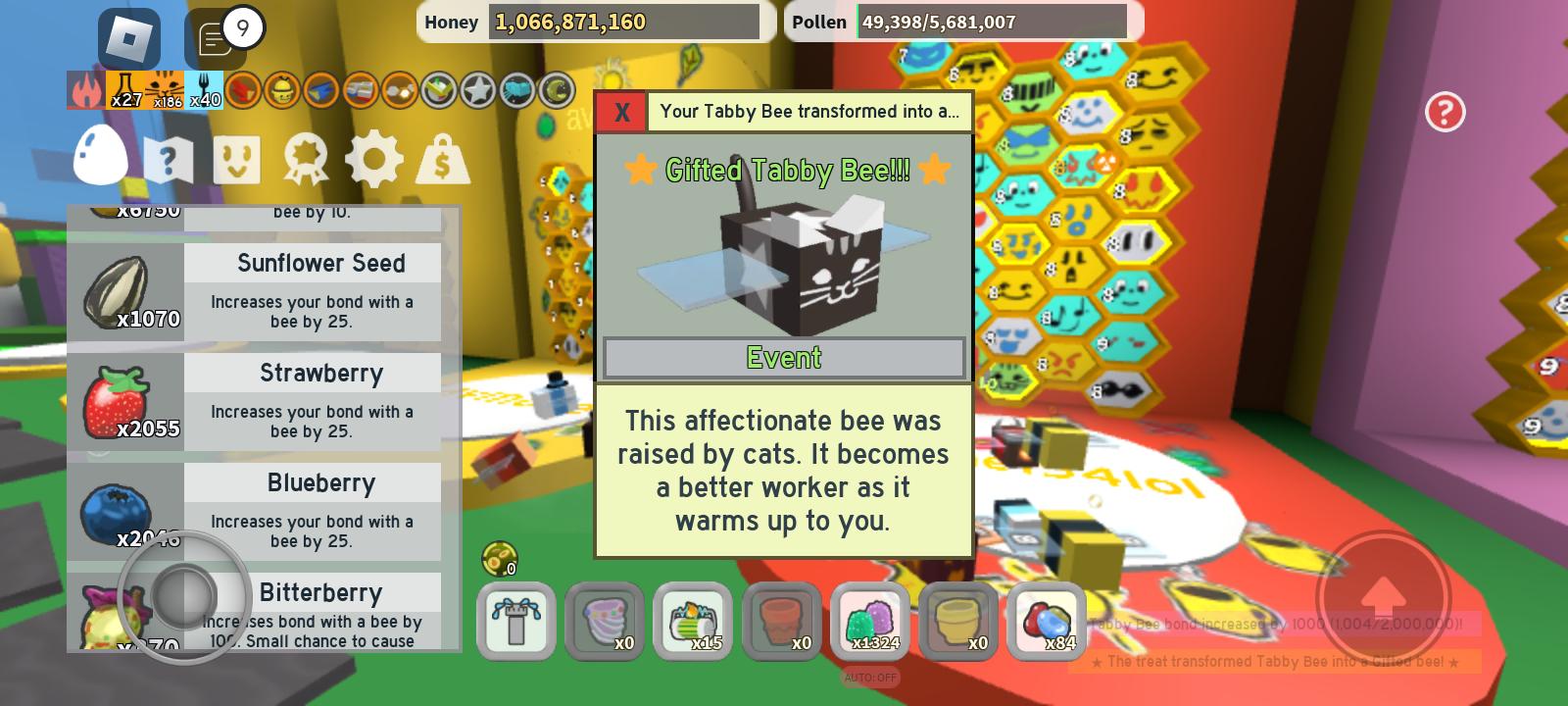 Just gifted tabby bee with my first star treat r/BeeSwarmSimulator