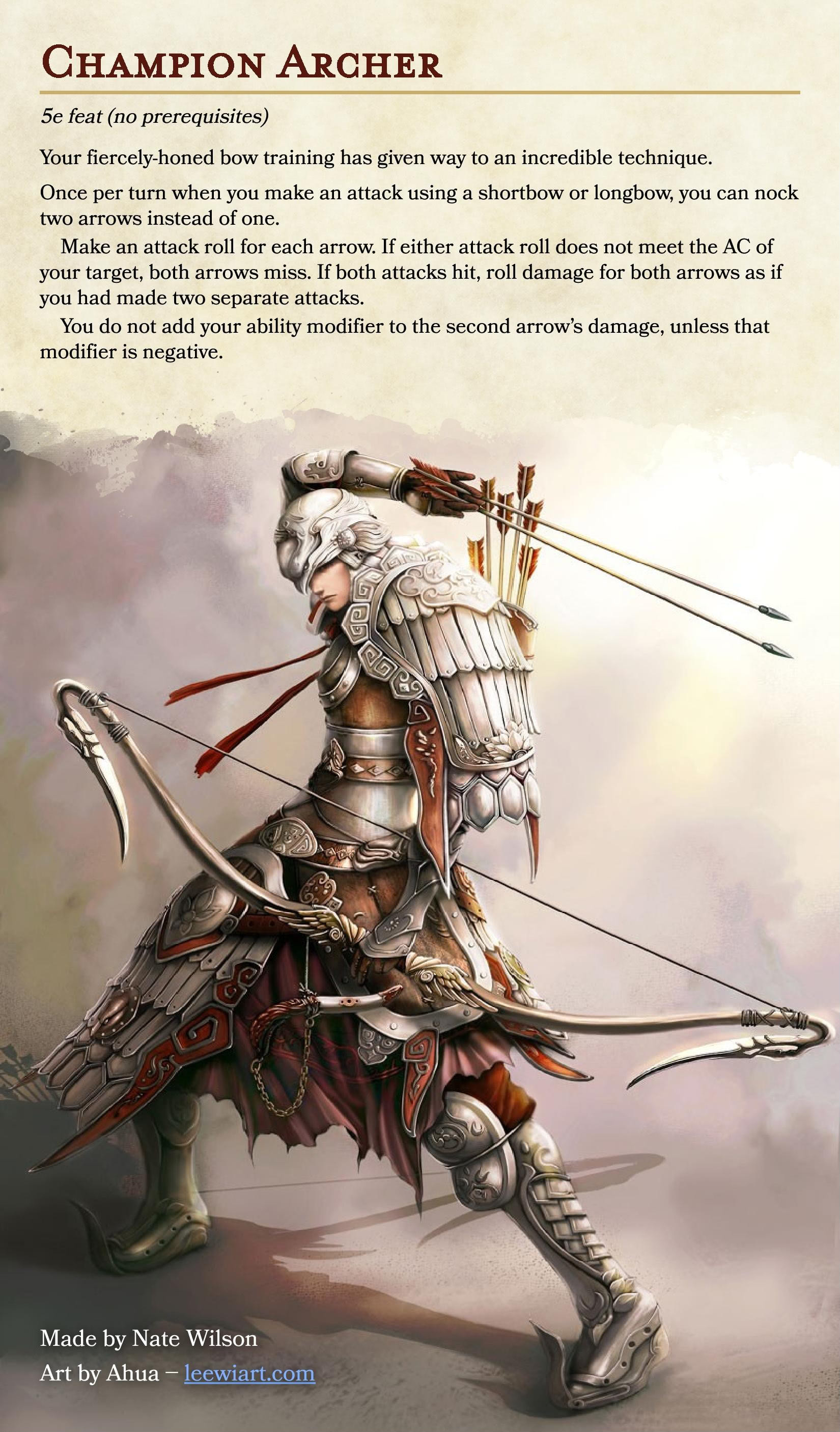 Champion Archer why switch to a crossbow when you can show off your