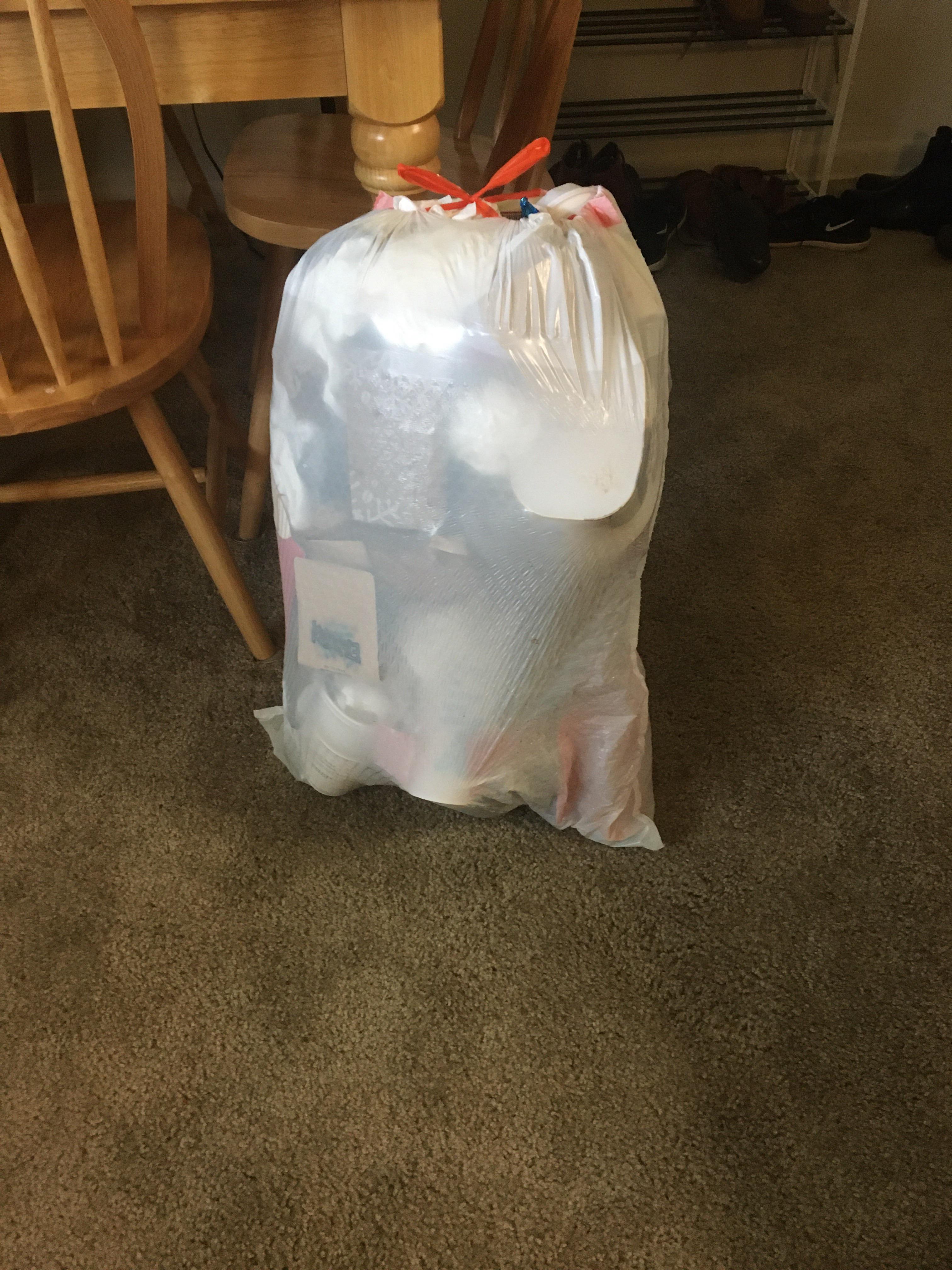 All of me and my boyfriend’s October trash! We still have a lot of work