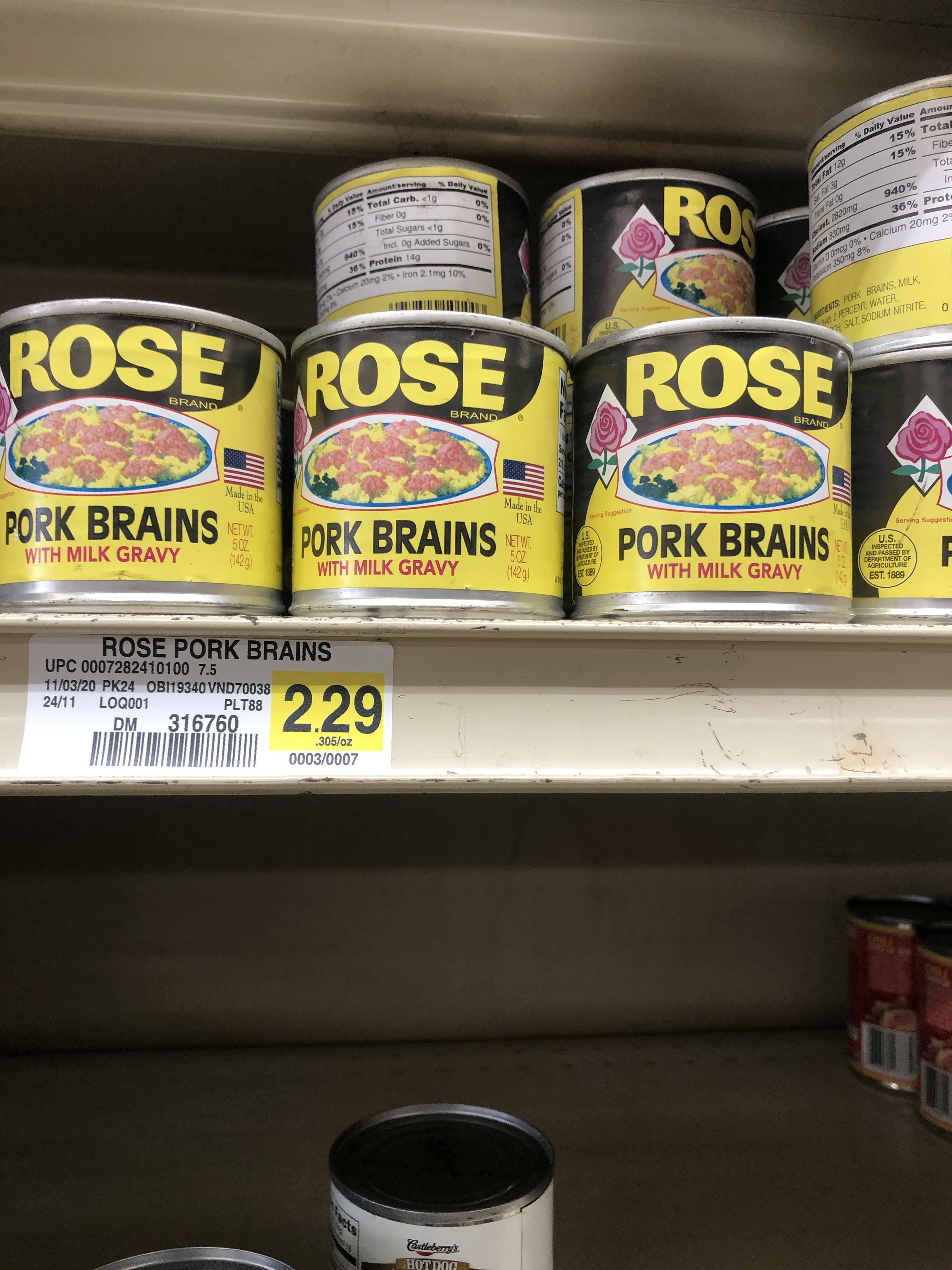 Canned pork brains in milk gravy r/awfuleverything