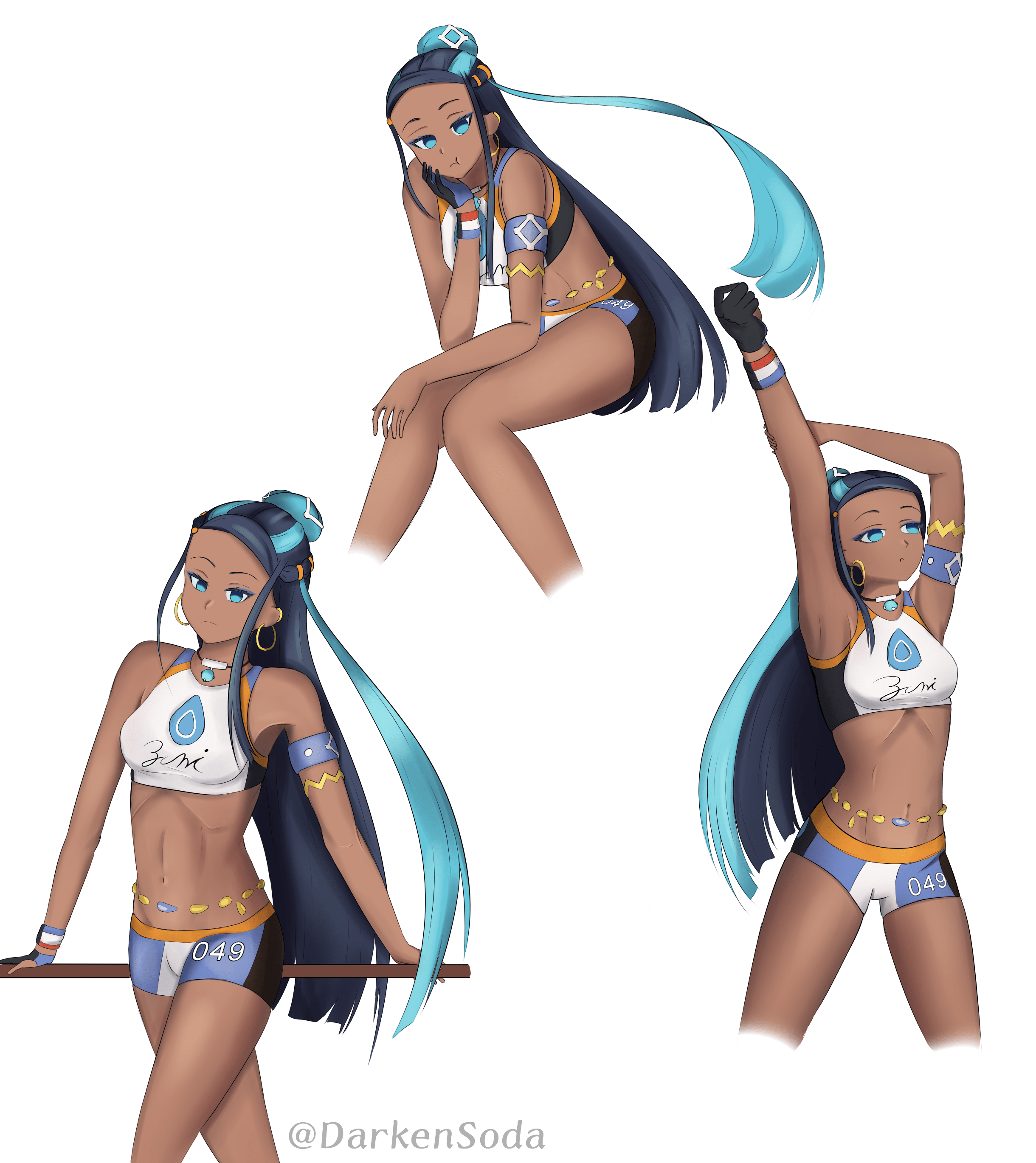 Gym Leader Nessa fanart by me r/pokemon