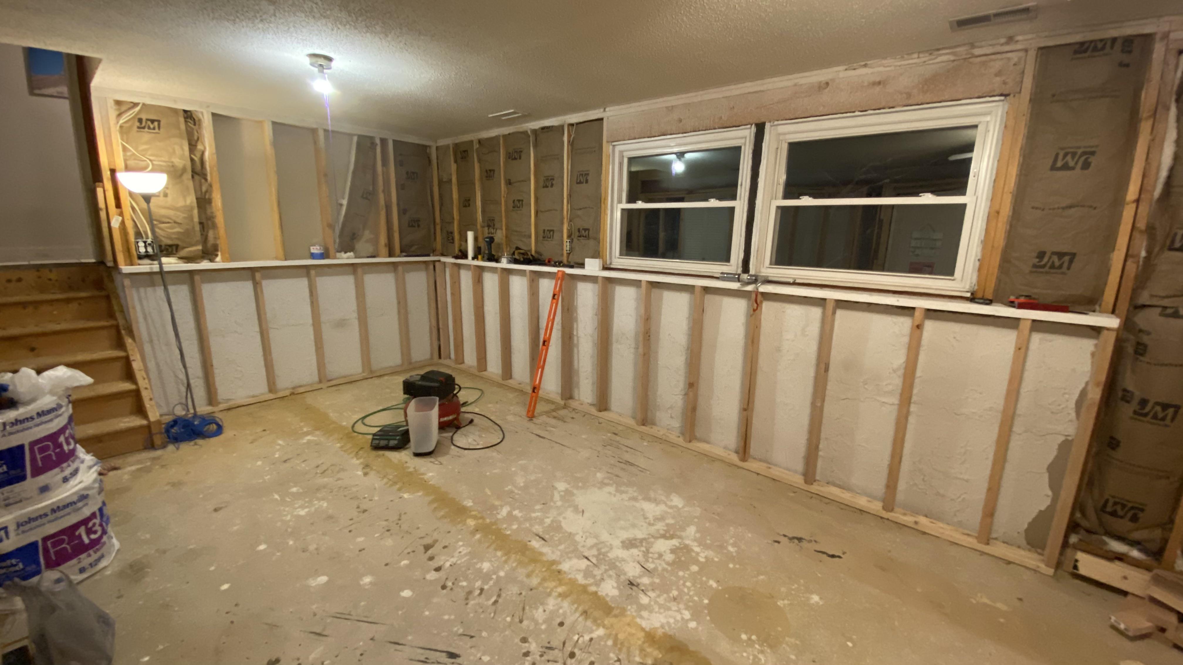 Finally done with my half wall framing. I’m sure a pro can knock it out