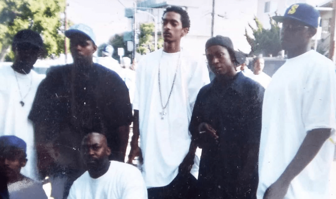 Rollin 60's Crips. Nipsey Hussle (Thunder Cat) in the middle. r