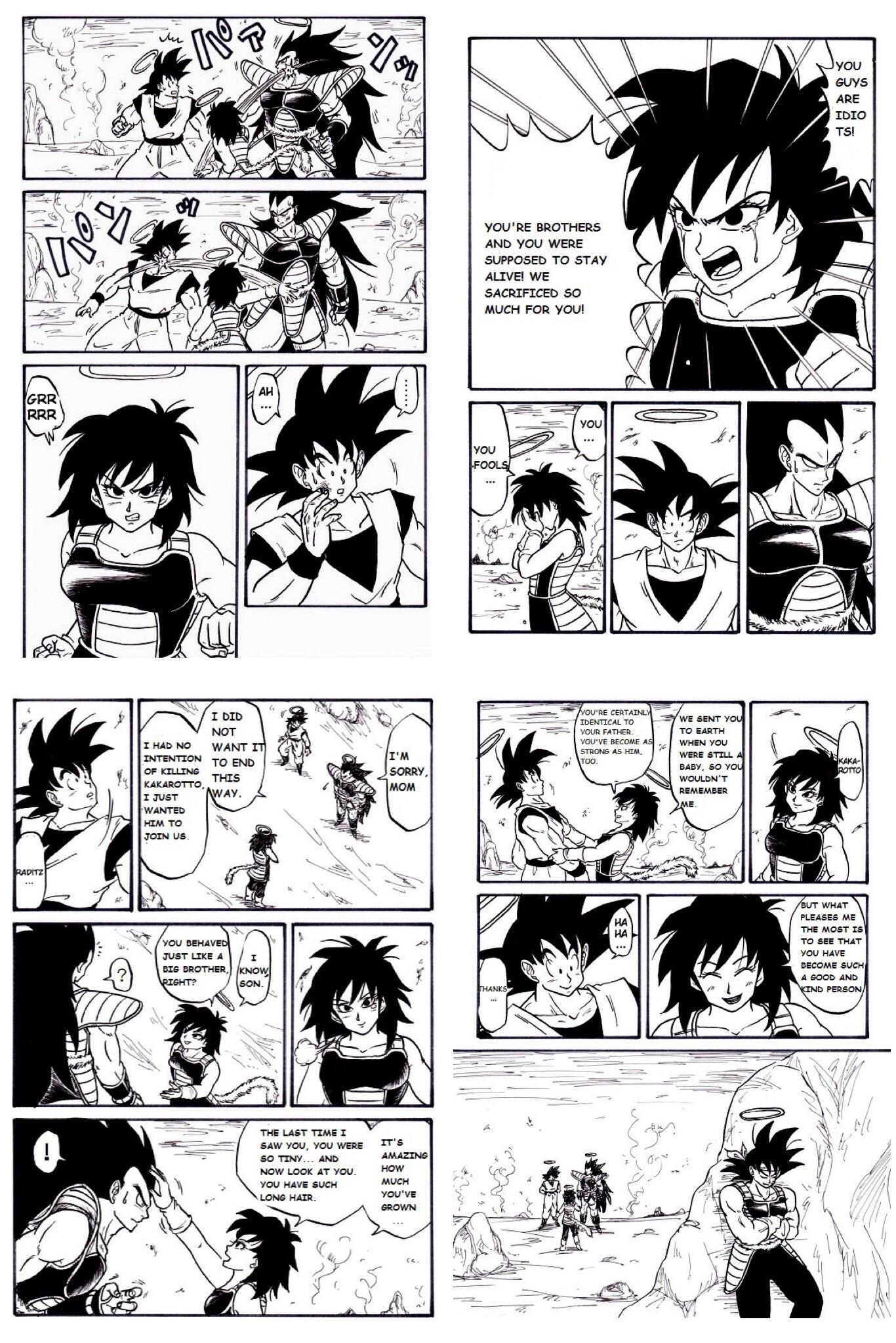 Goku and Raditz got in trouble with momma Gine by