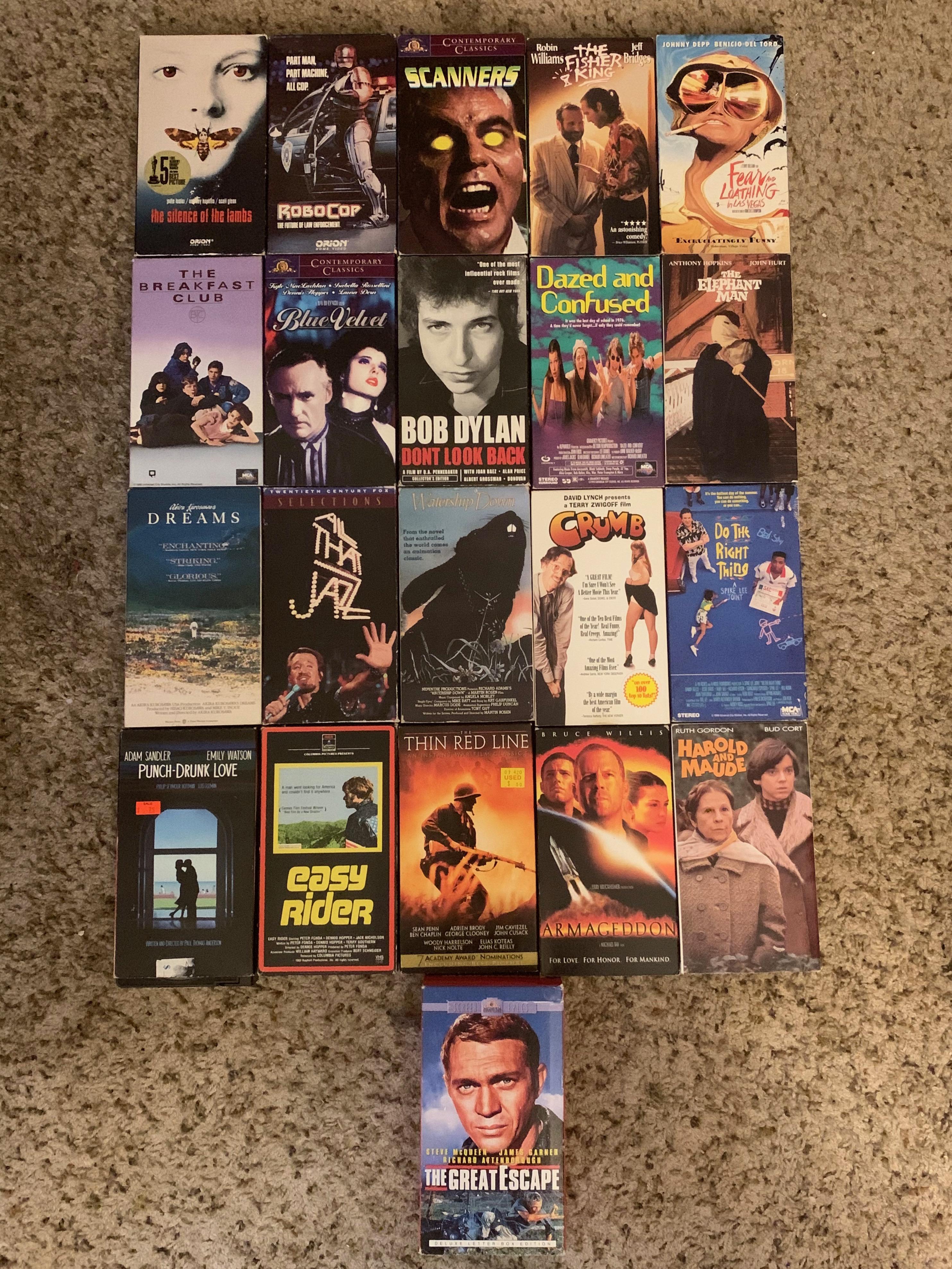 I saw someone a while back post their criterion VHS tapes so I wanted