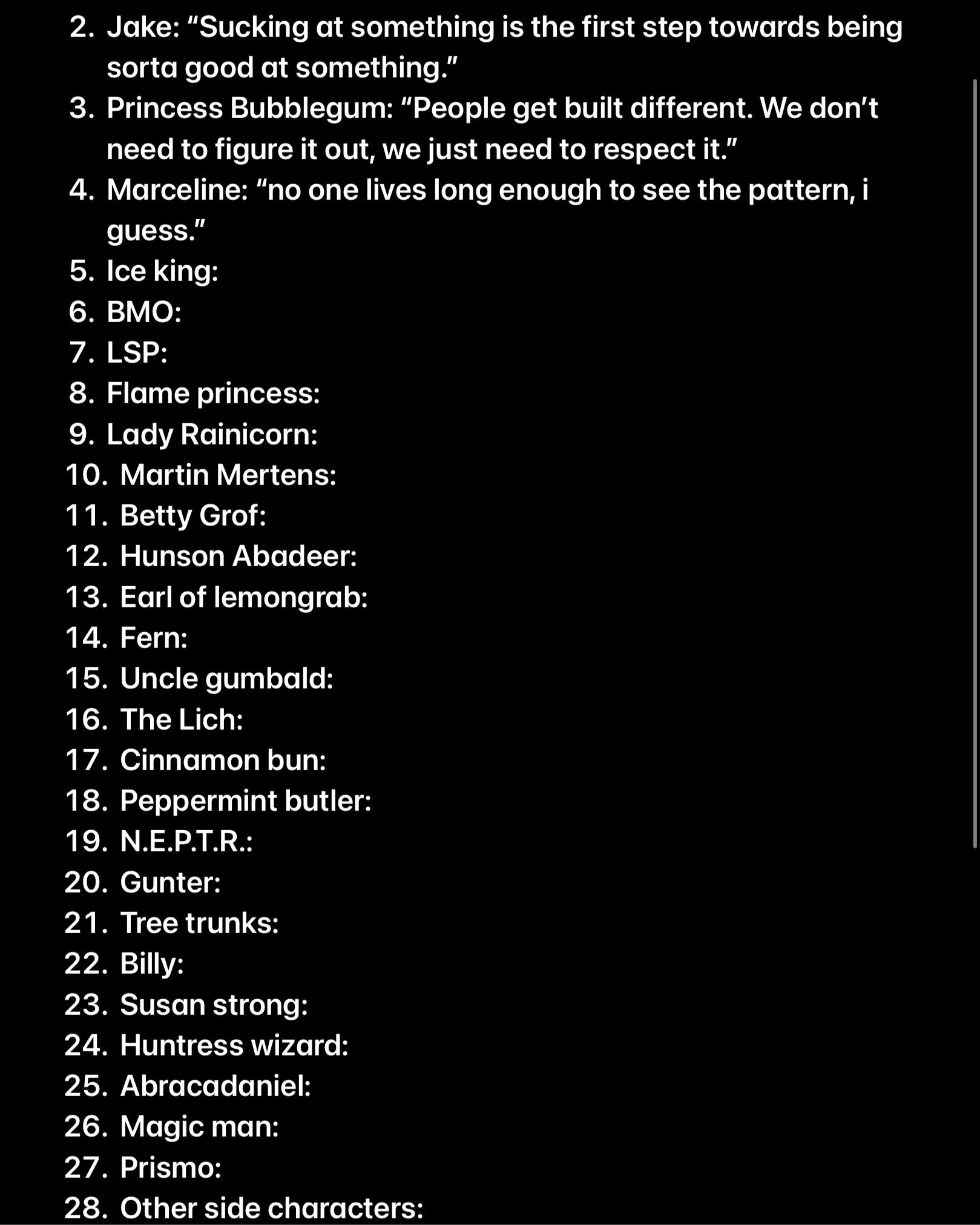 Adventure Time QuoteADay! Marceline’s voice line has been added