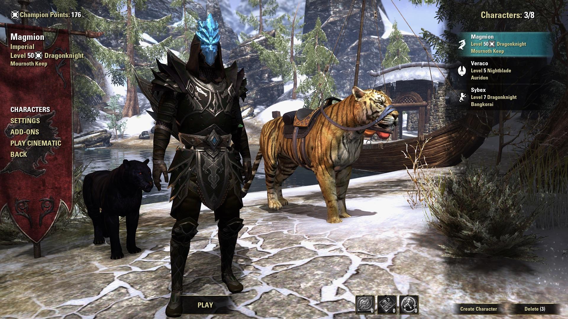 My ESO dragonknight with Ebonheart armour.