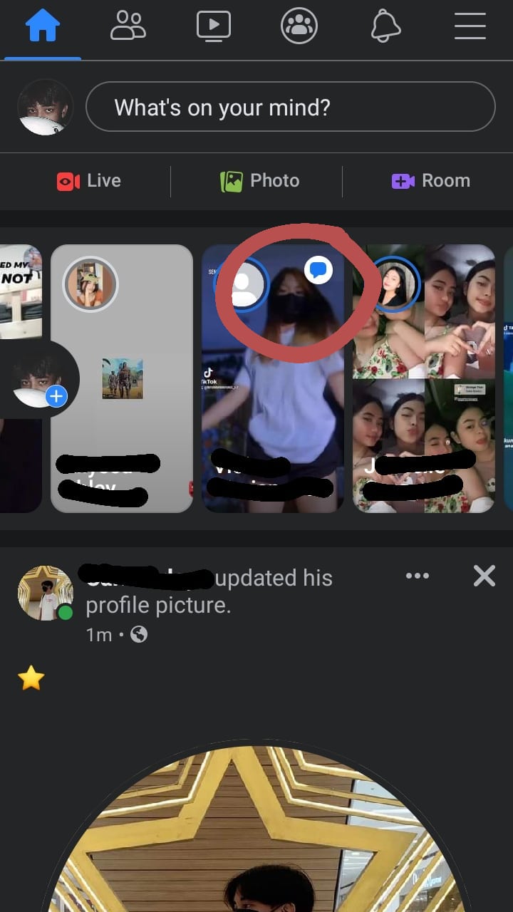 What does the red circle indicate? r/facebook