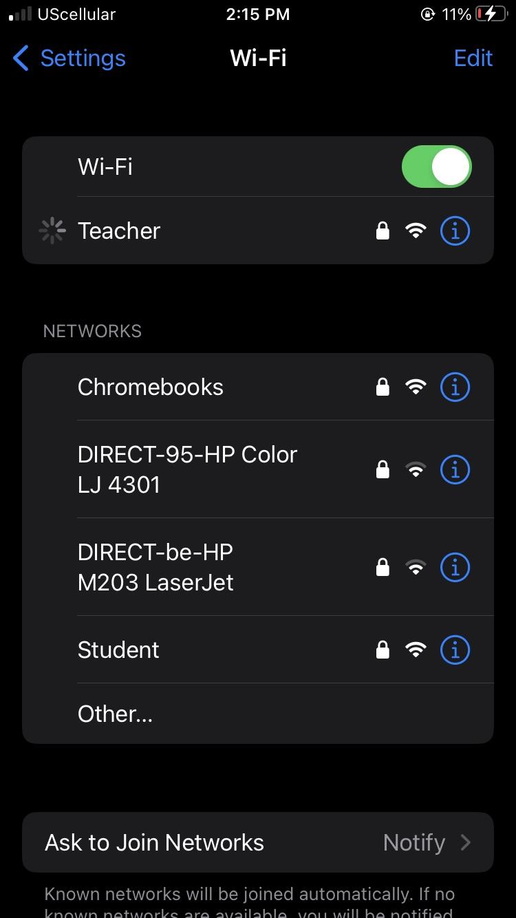 Wifi not connecting r/iphone