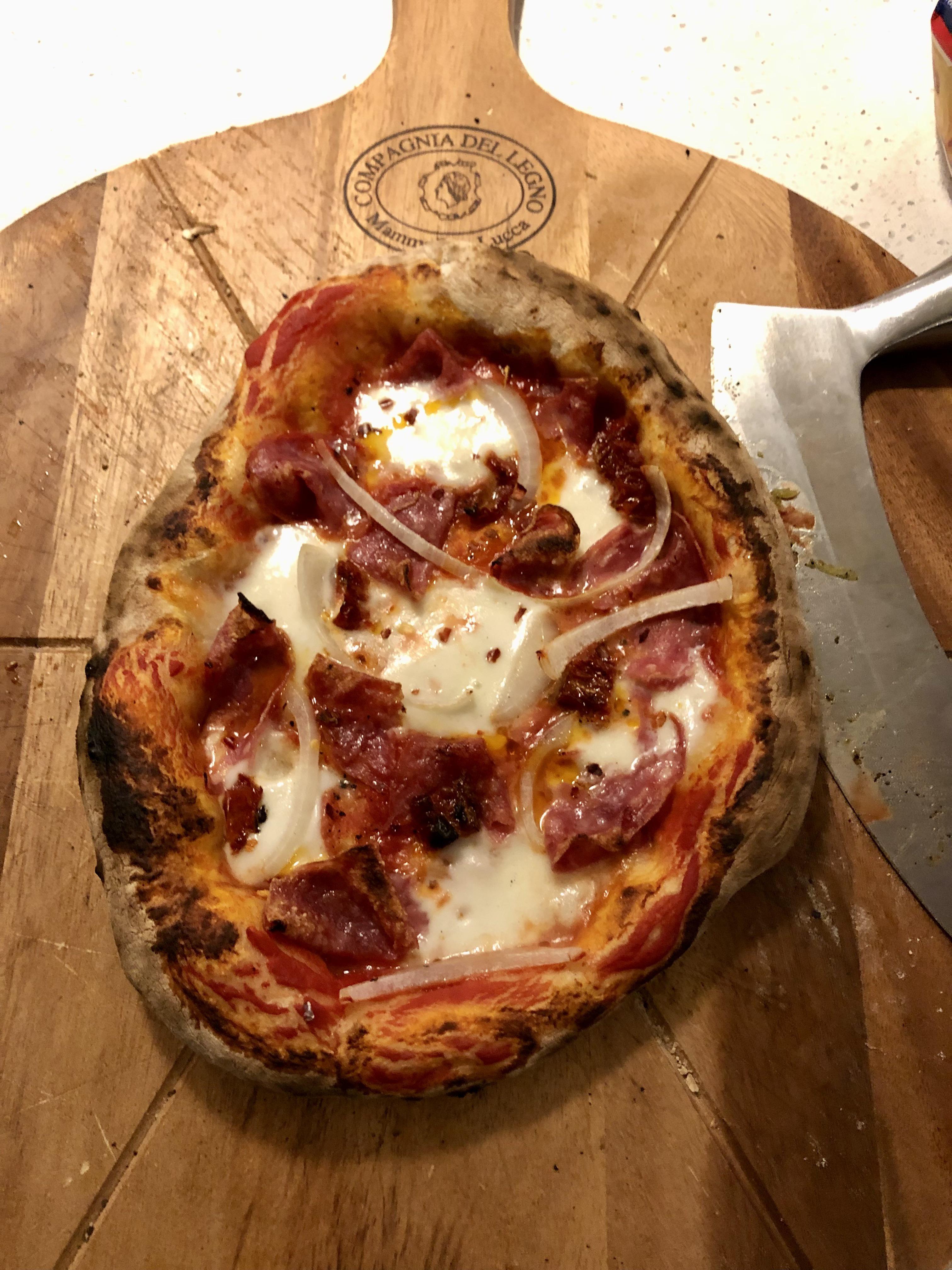 One of the best from this evening’s batch. (Used Jamie Oliver’s pizza