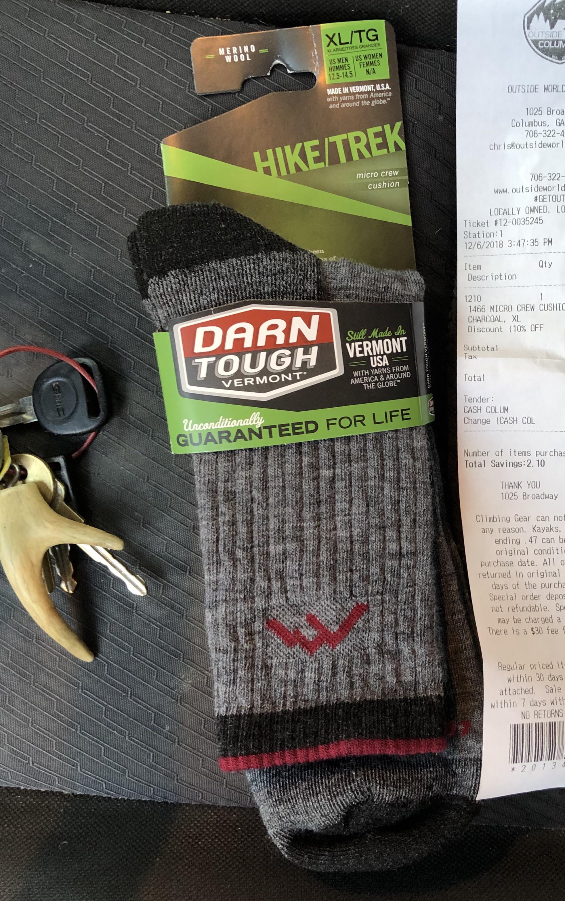 First pair of Darn Tough socks, thanks BIFL! r/BuyItForLife
