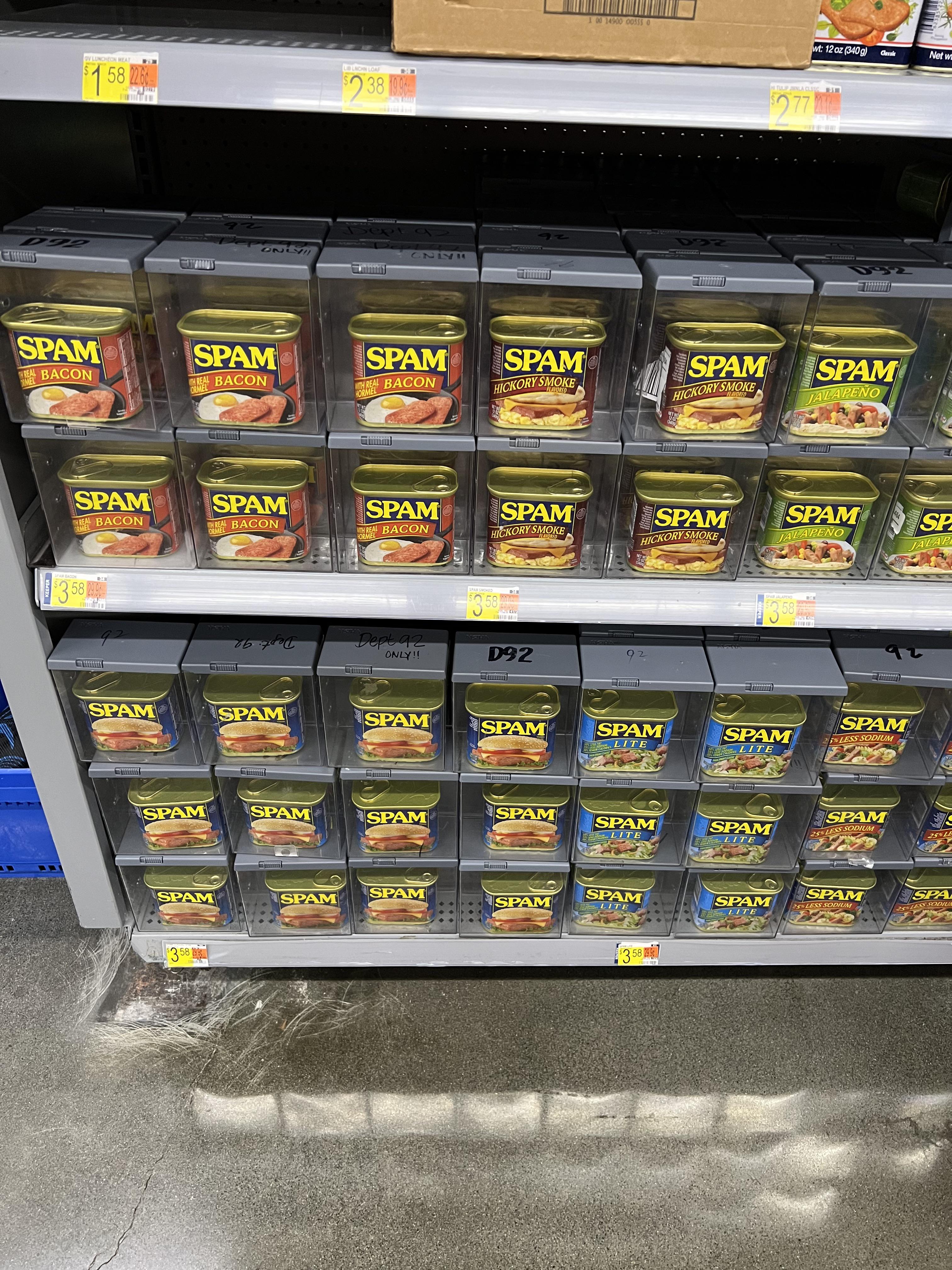 Walmart Hawaii takes its SPAM security seriously r/mildlyinteresting