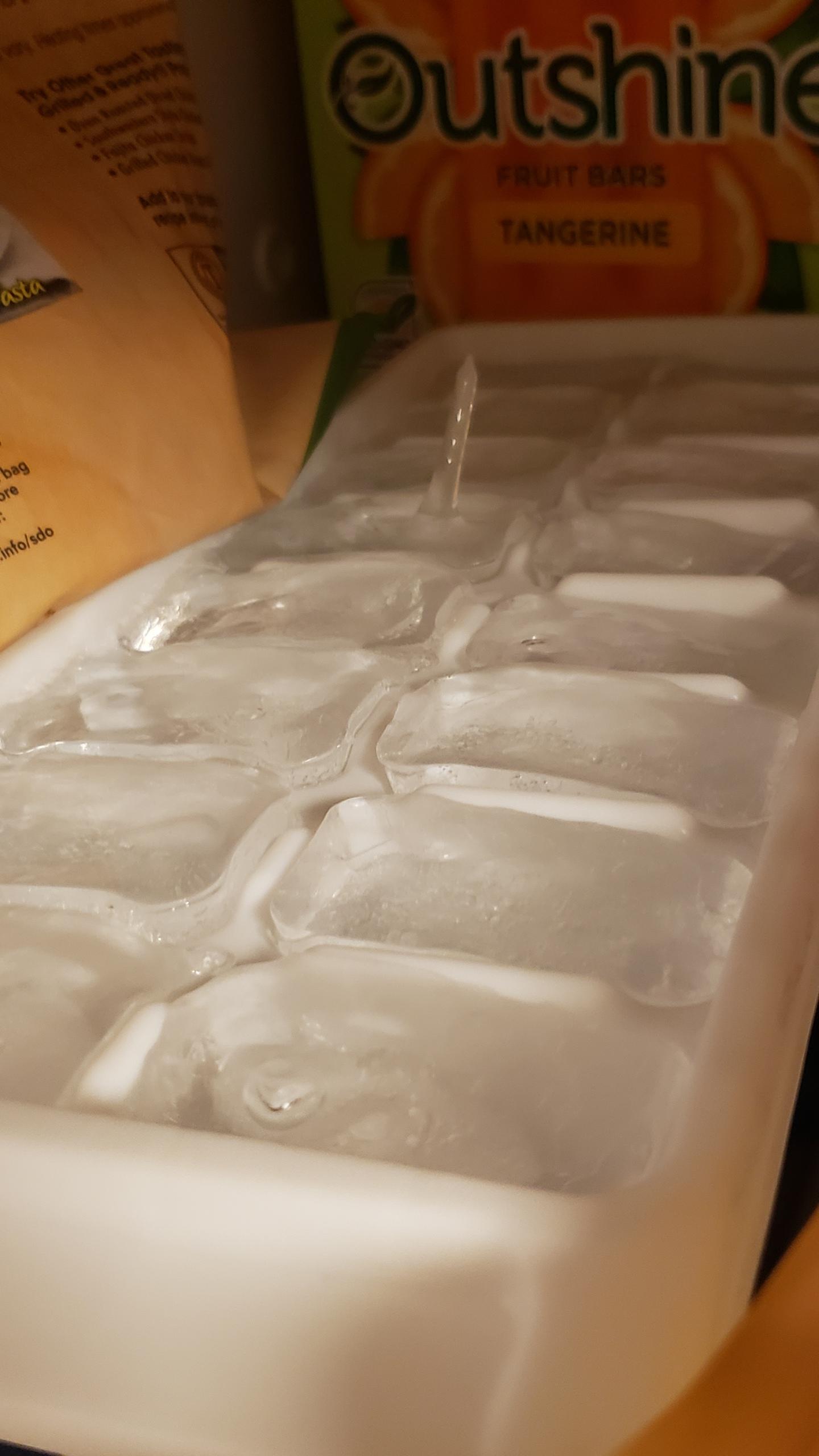 My ice cube tray always makes one spiked cube r/mildlyinteresting