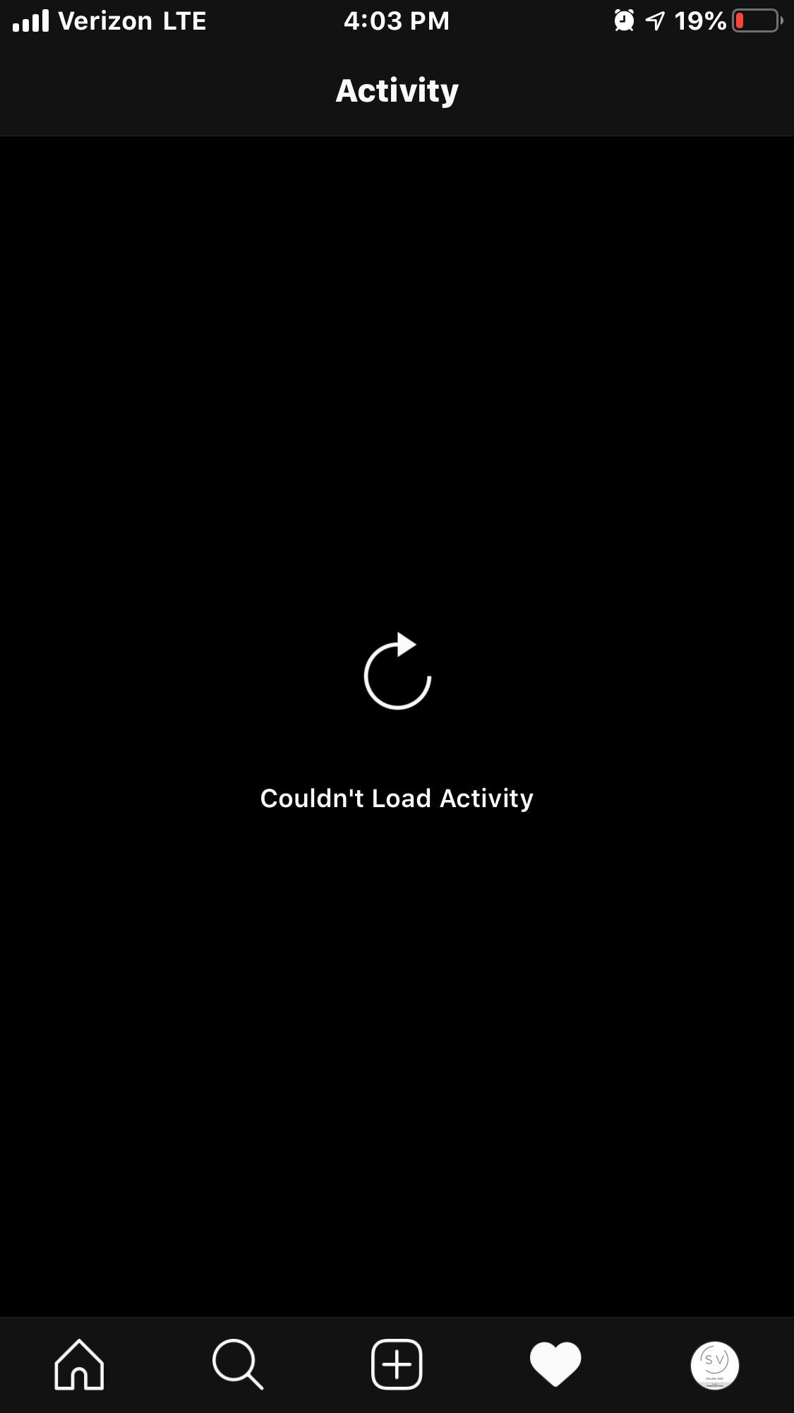 Help with Instagram not loading! Have tried uninstalling the app, refreshing, logging in and out
