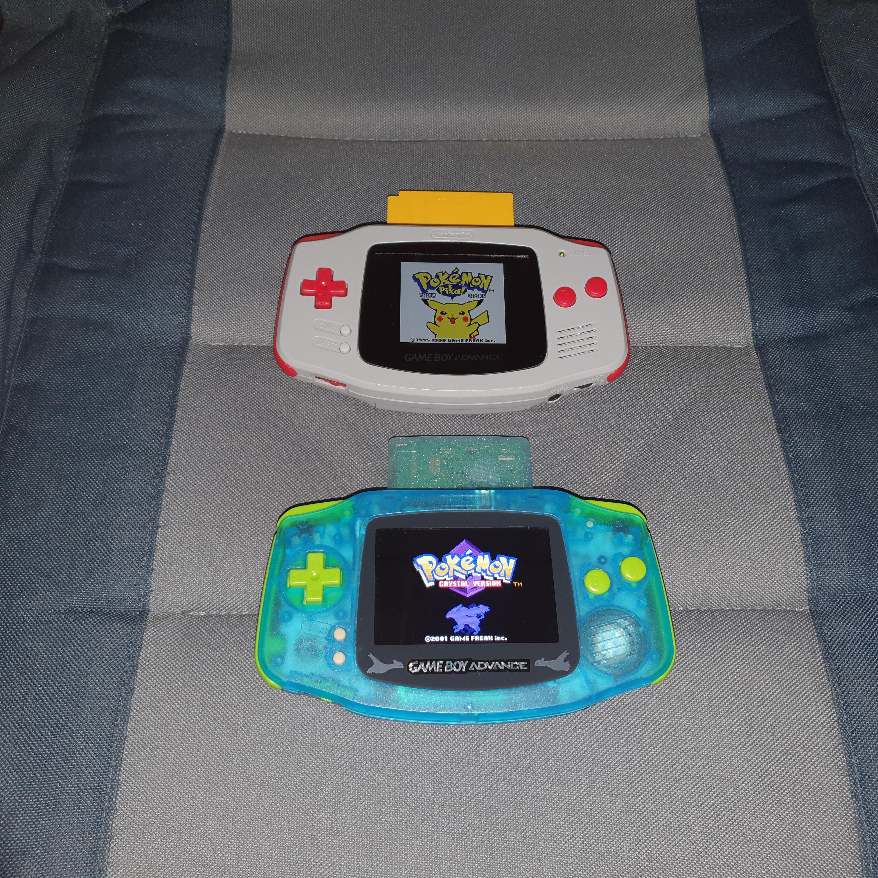2 modded gba's I completed the blue and green one today, it also glows