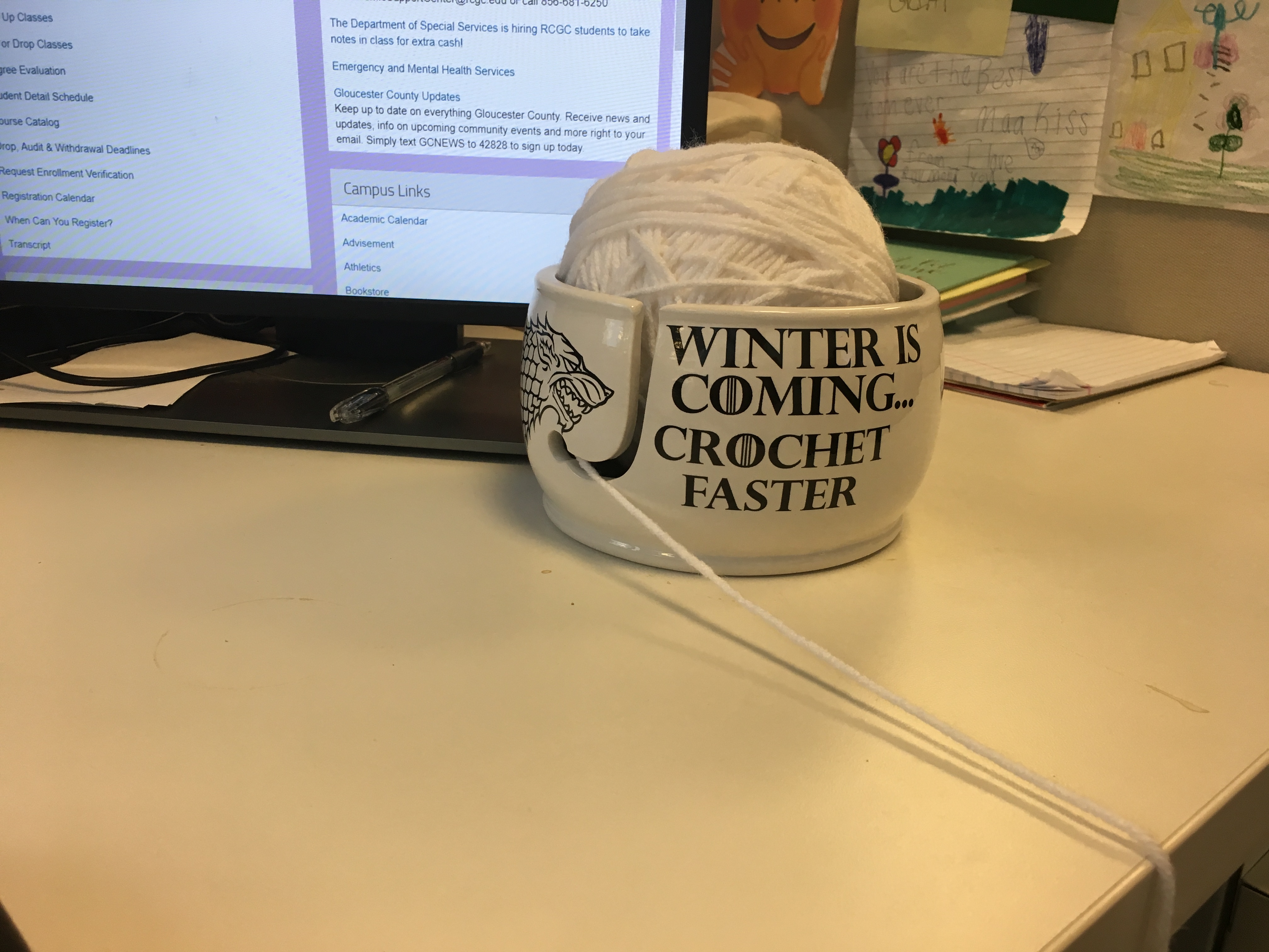 My new yarn bowl r/crochet