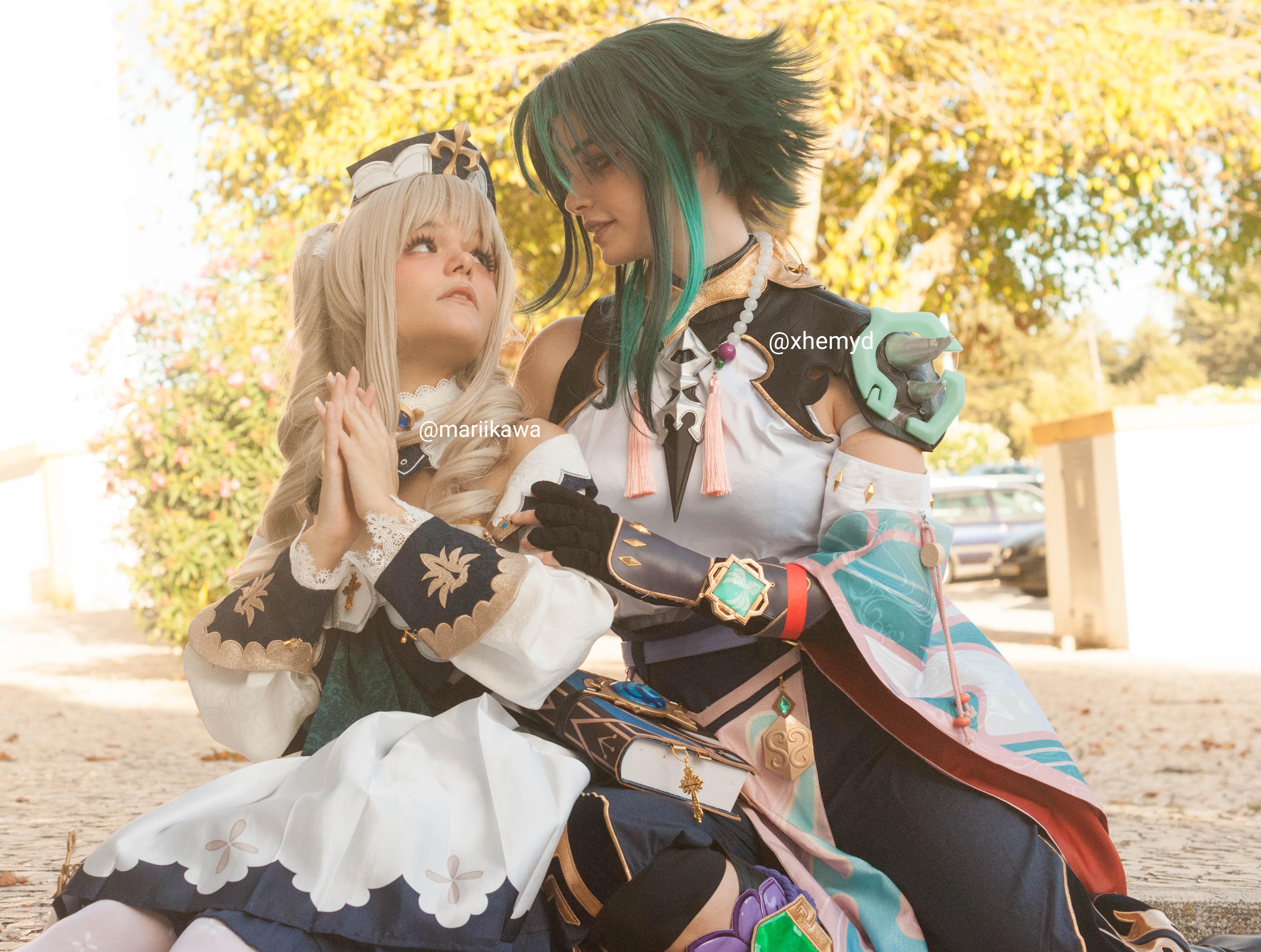 [Cosplay] Barbara and Xiao by me mariikawa & Xhemyd r/Genshin_Impact