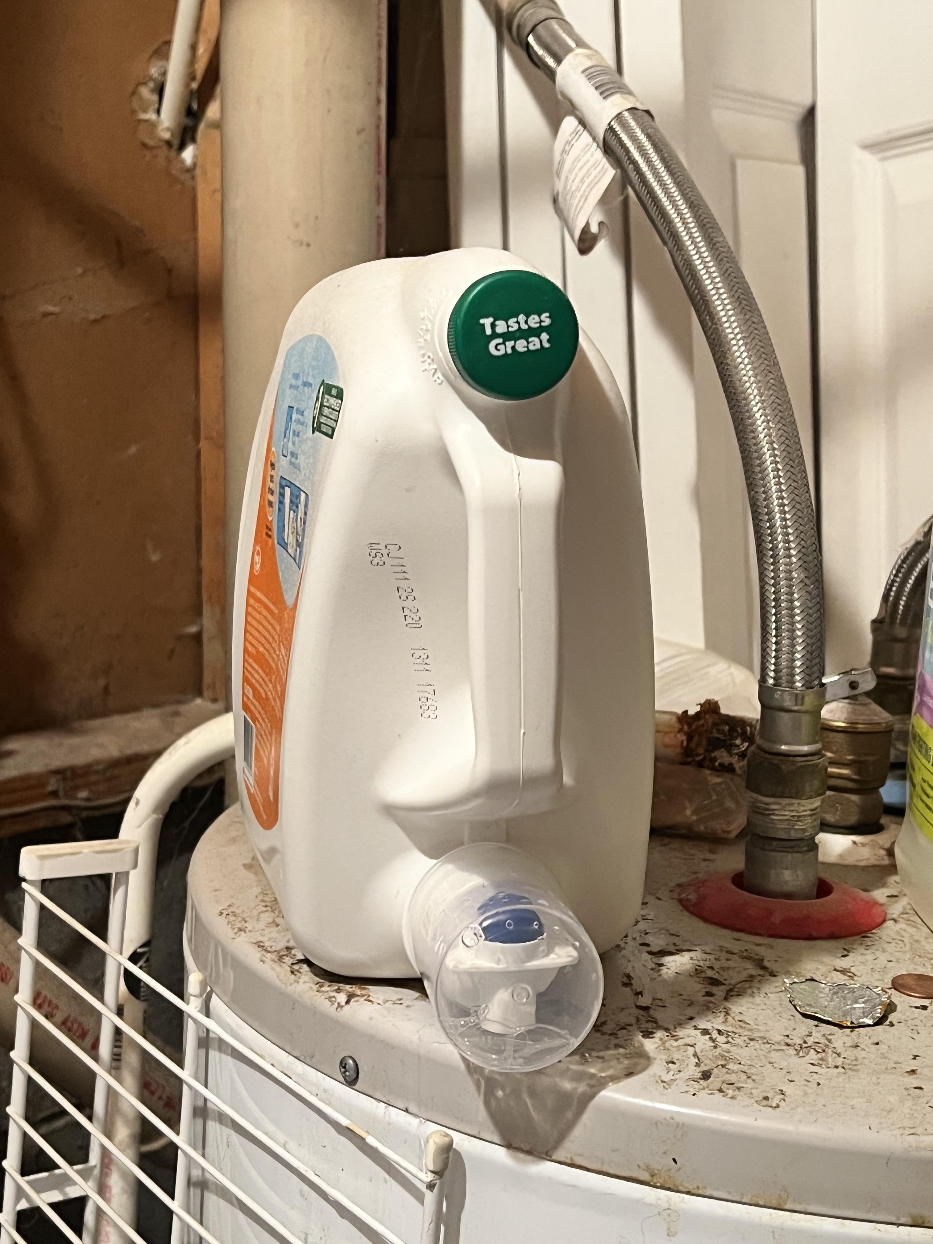 I lost the lid to my laundry detergent, but a juice bottle cap fit