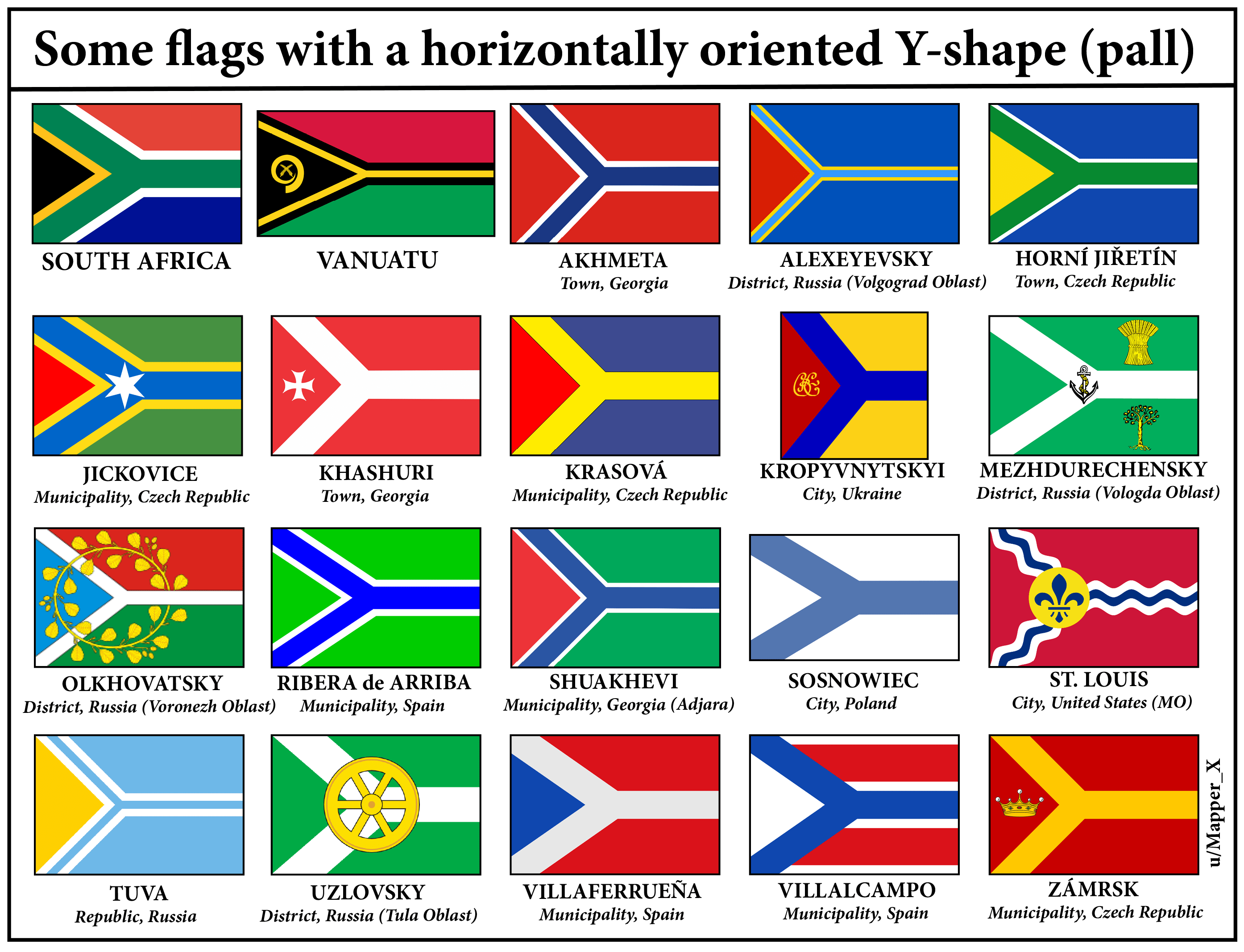 Some flags with a horizontally oriented Yshape (pall) one of my favorite designs r/vexillology
