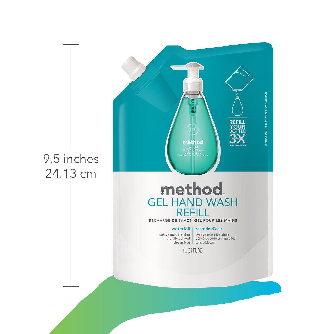 Method Gel Hand Soap Refill, Waterfall or Sweet Water, 34 Ounce (Pack