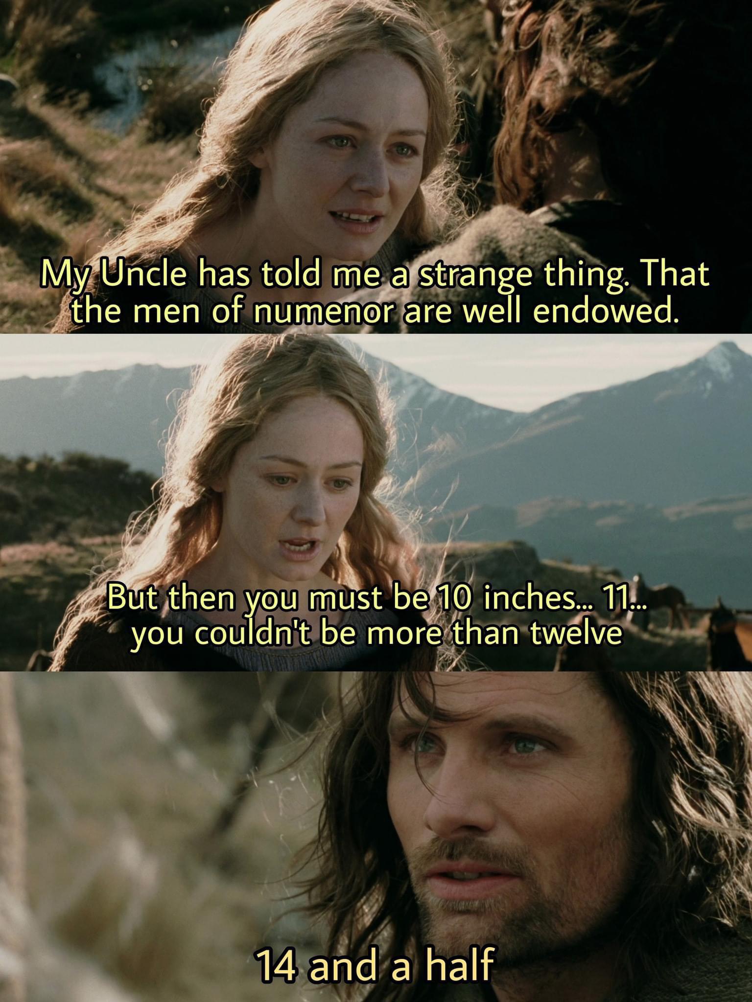 “This is a good sword.” r/lotrmemes